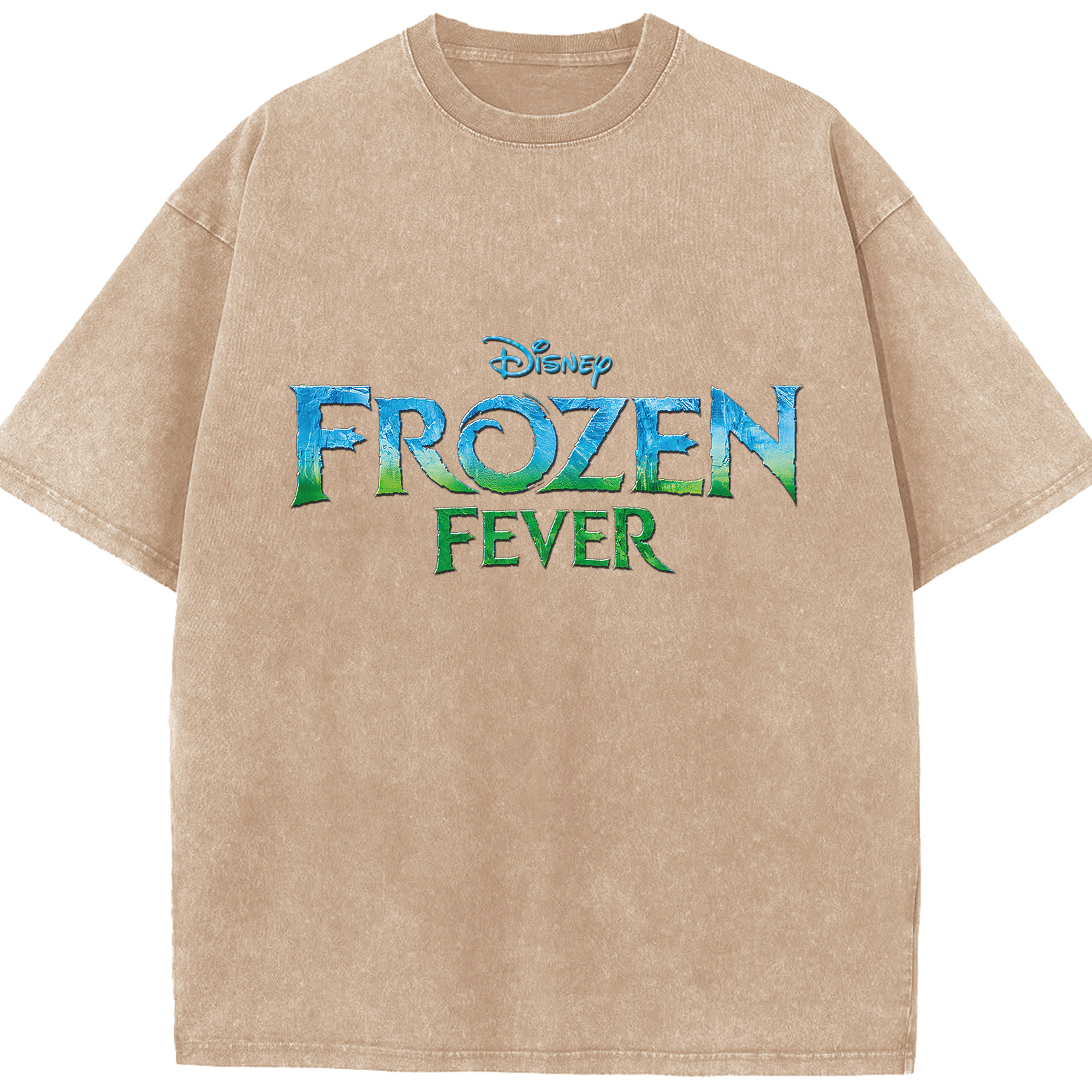 （画像用） アナと雪の女王 アンナ エルサ Frozen Anna Elsa 綿100% ヴィンテージ風 半袖Tシャツ（フロントプリント）