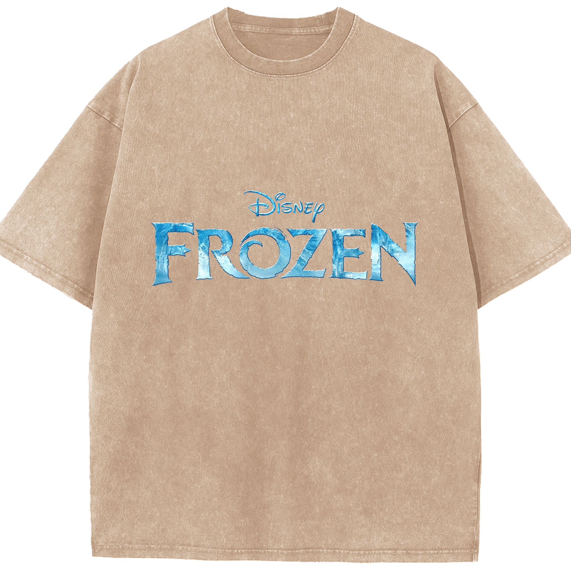 （画像用） アナと雪の女王 アンナ エルサ Frozen Anna Elsa 綿100% ヴィンテージ風 半袖Tシャツ（フロントプリント）