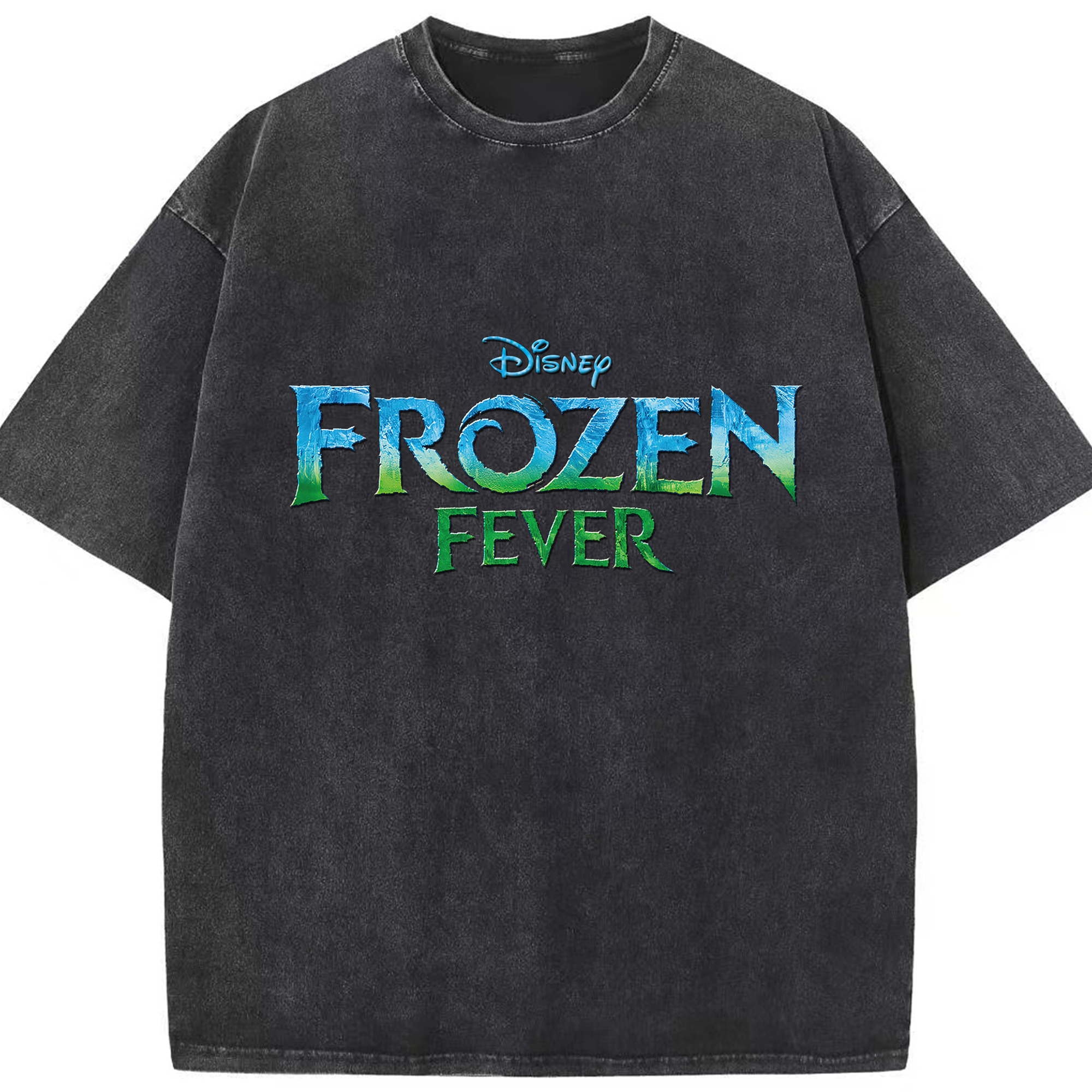（画像用） アナと雪の女王 アンナ エルサ Frozen Anna Elsa 綿100% ヴィンテージ風 半袖Tシャツ（フロントプリント）