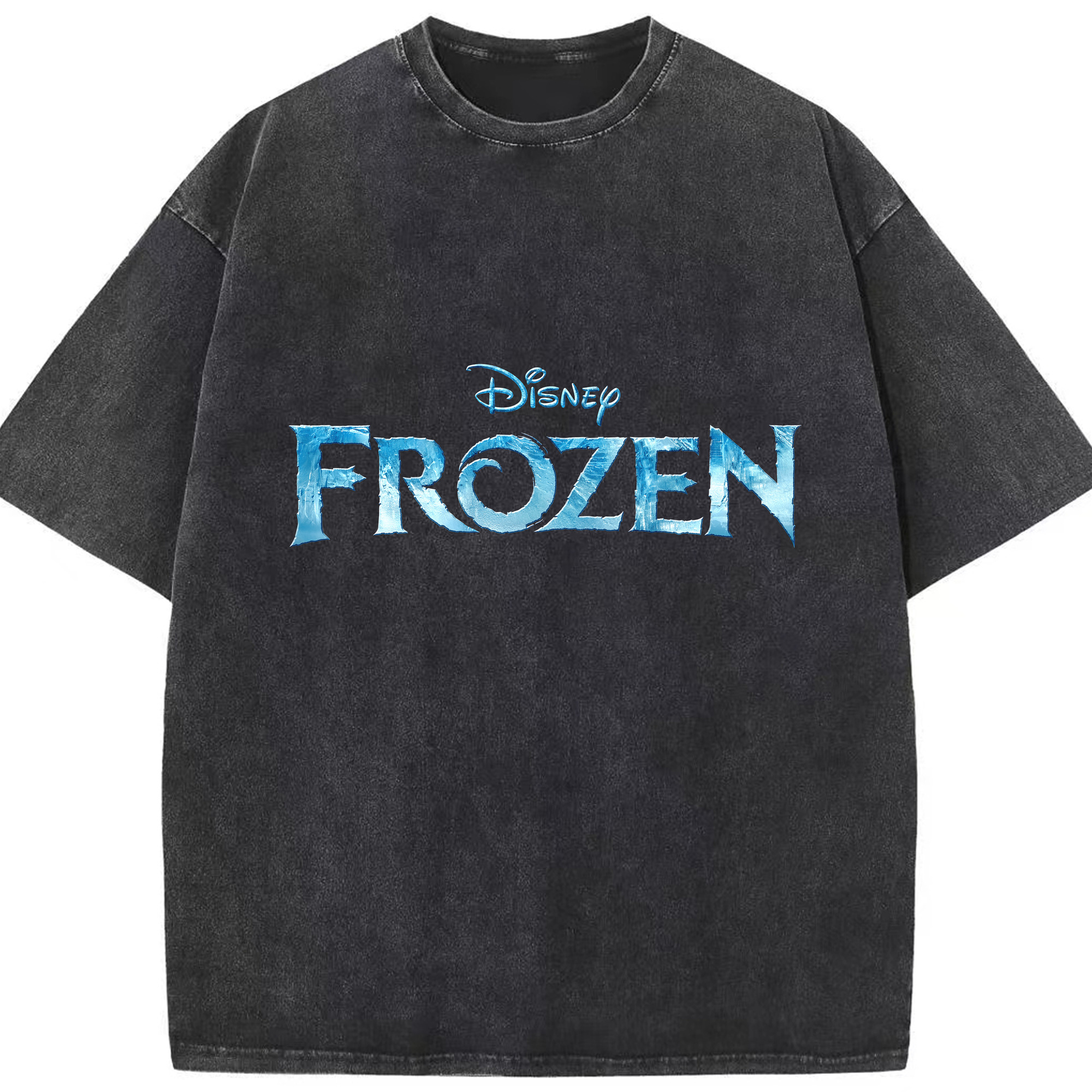 （画像用） アナと雪の女王 アンナ エルサ Frozen Anna Elsa 綿100% ヴィンテージ風 半袖Tシャツ（フロントプリント）