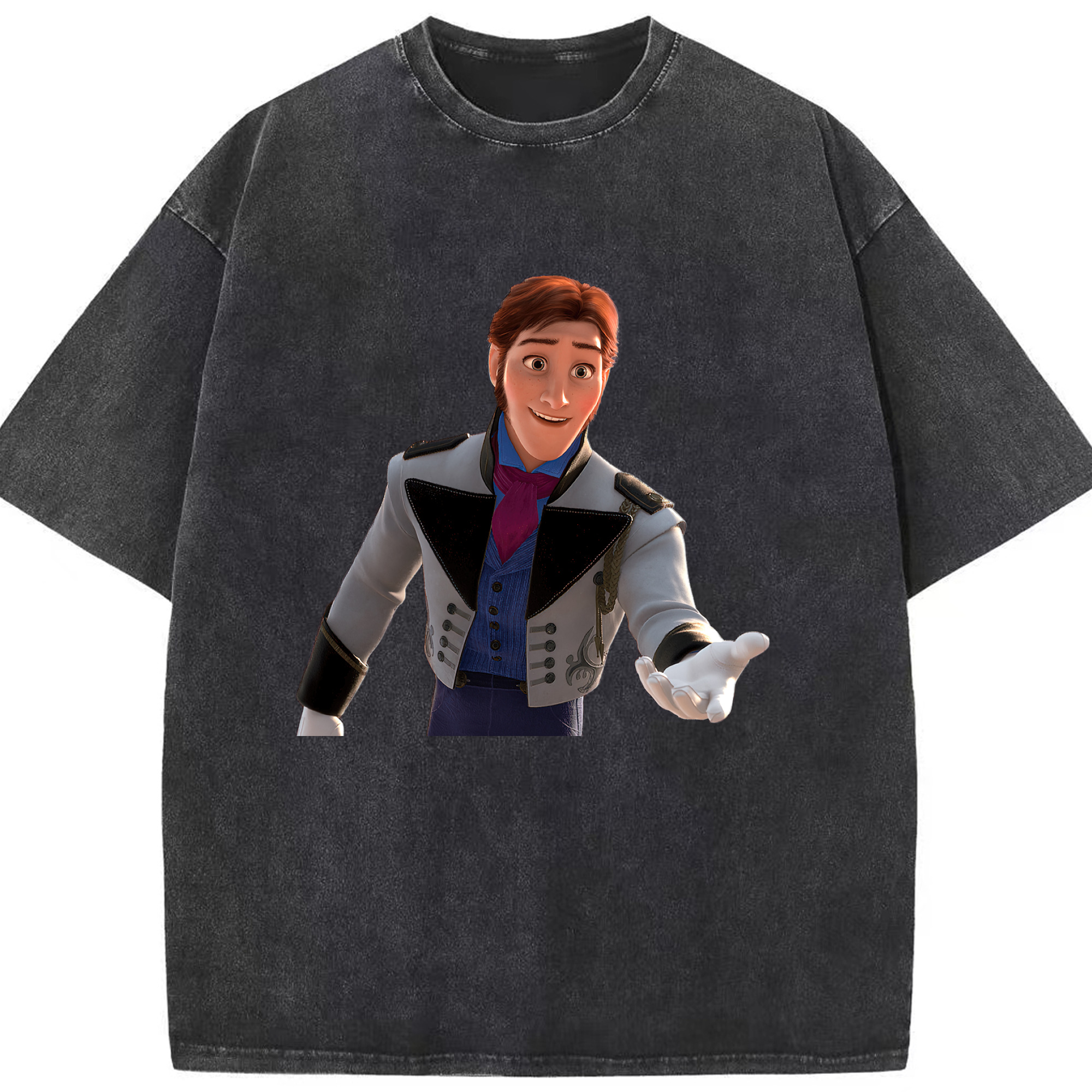 （画像用） アナと雪の女王 アンナ エルサ Frozen Anna Elsa 綿100% ヴィンテージ風 半袖Tシャツ（フロントプリント）