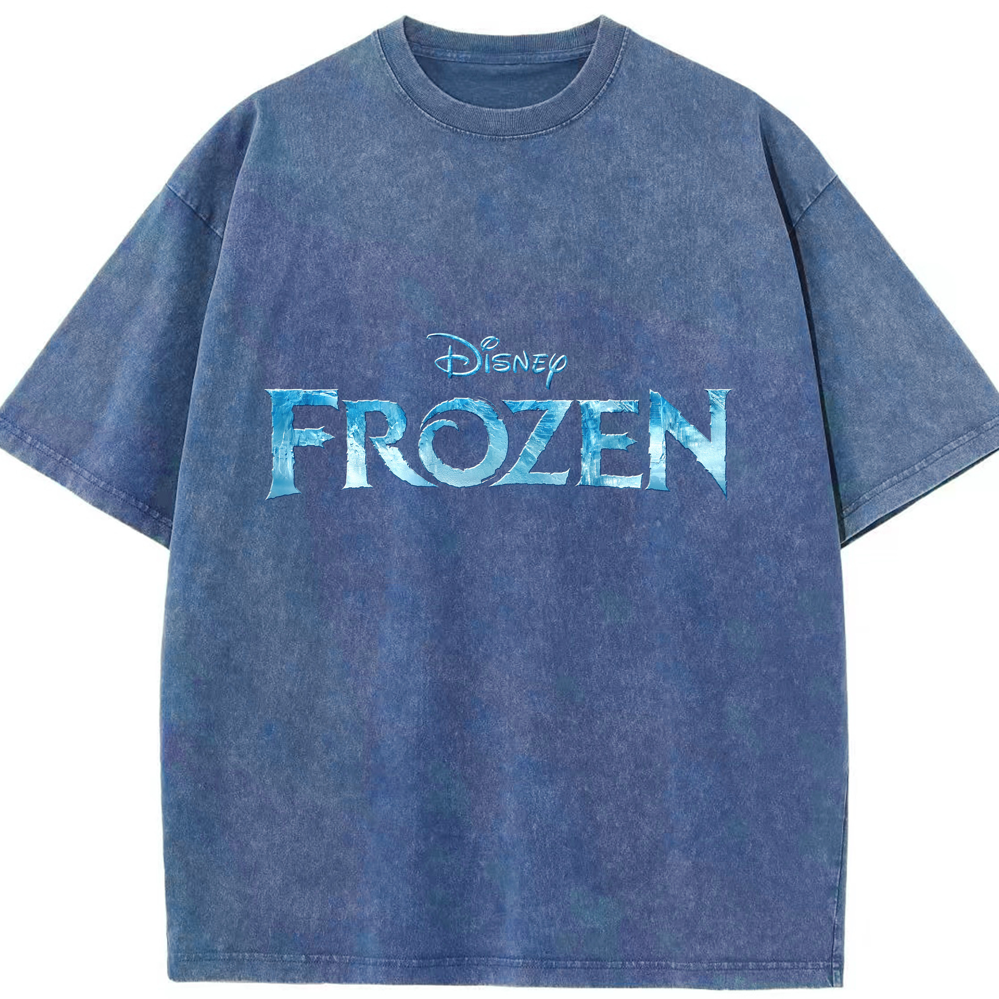 （画像用） アナと雪の女王 アンナ エルサ Frozen Anna Elsa 綿100% ヴィンテージ風 半袖Tシャツ（フロントプリント）