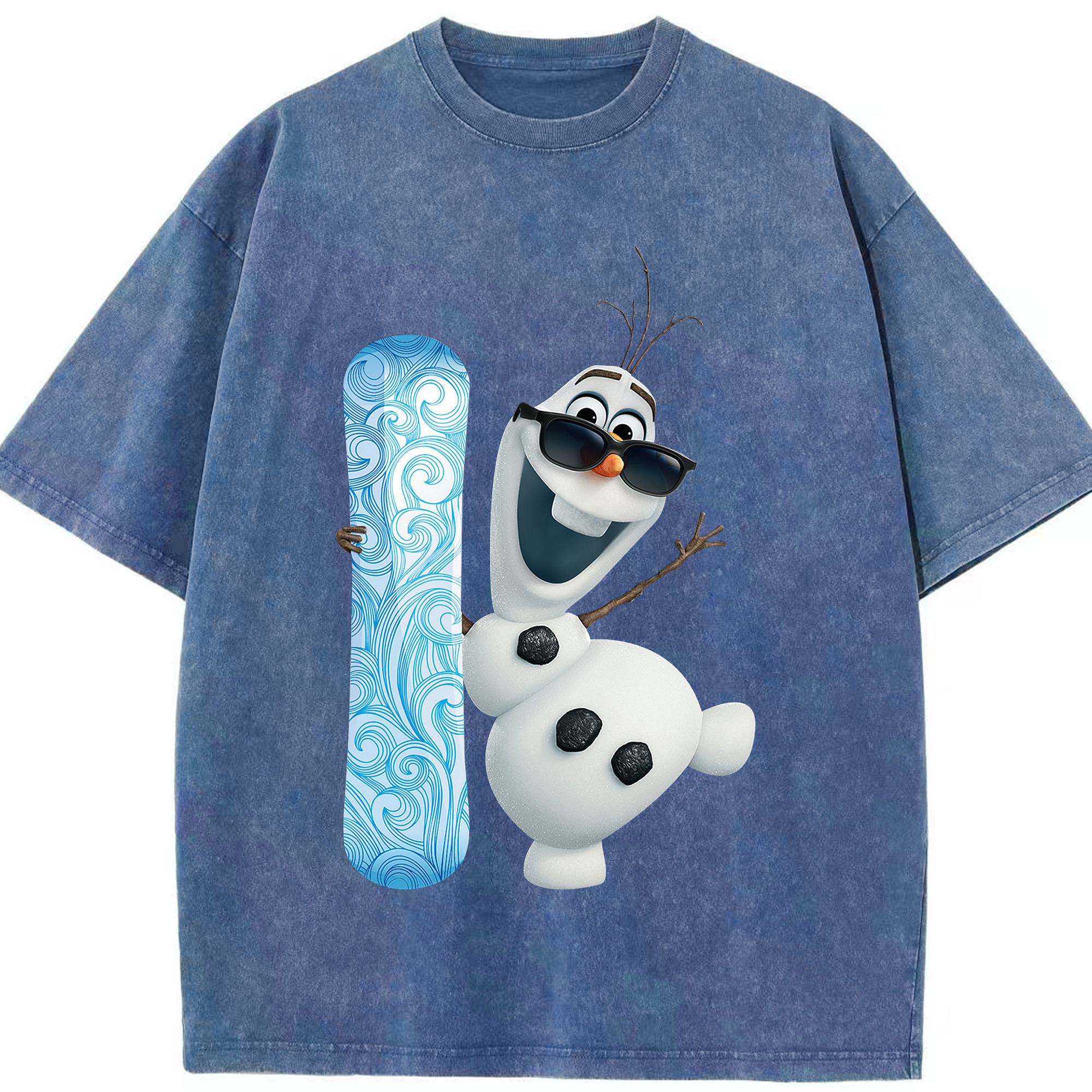 （画像用） アナと雪の女王 アンナ エルサ Frozen Anna Elsa 綿100% ヴィンテージ風 半袖Tシャツ（フロントプリント）