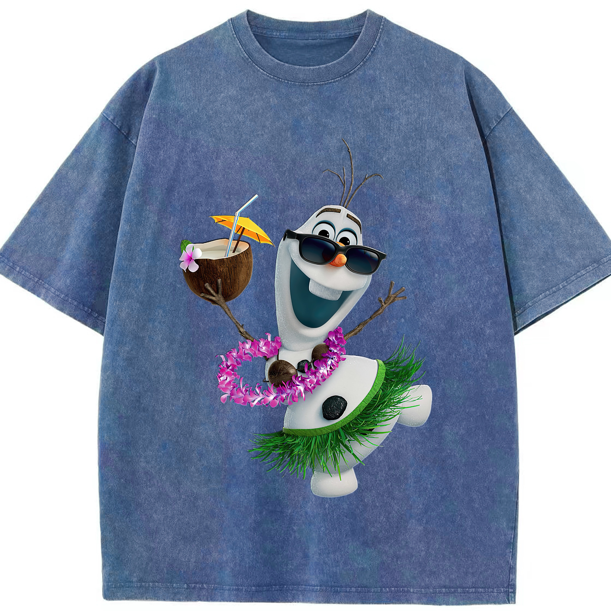 （画像用） アナと雪の女王 アンナ エルサ Frozen Anna Elsa 綿100% ヴィンテージ風 半袖Tシャツ（フロントプリント）