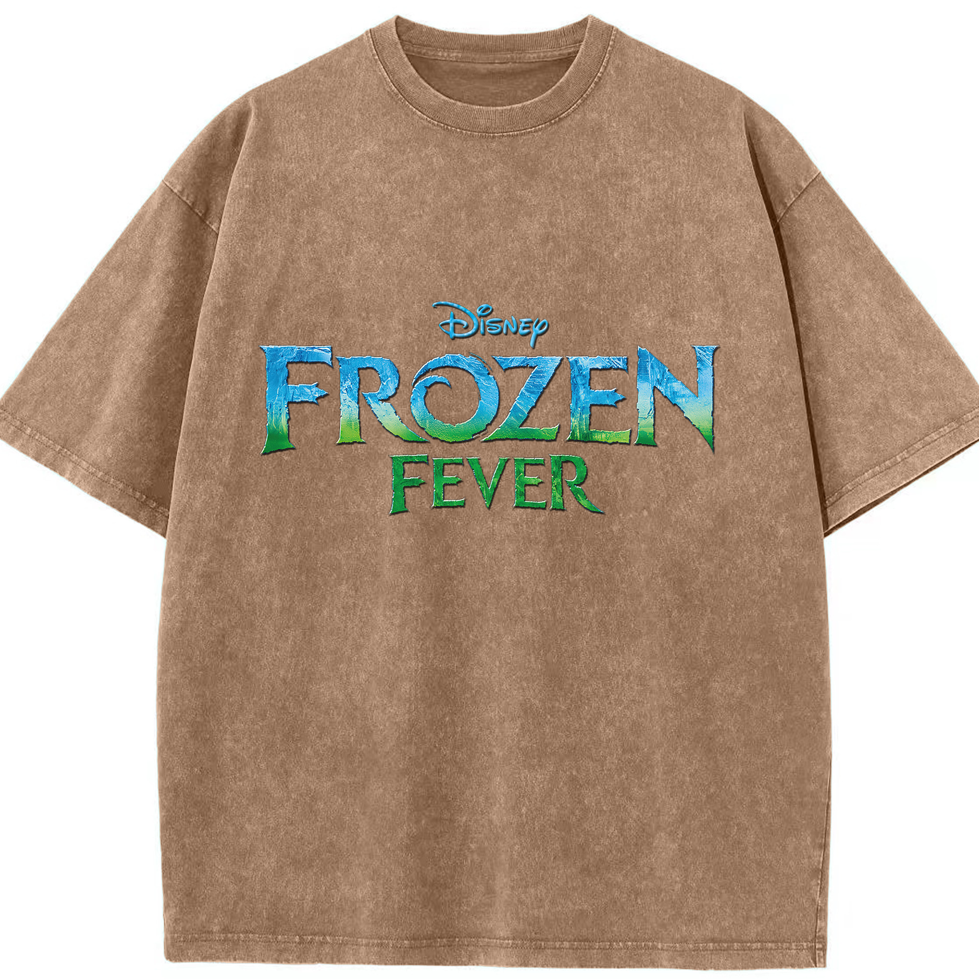 （画像用） アナと雪の女王 アンナ エルサ Frozen Anna Elsa 綿100% ヴィンテージ風 半袖Tシャツ（フロントプリント）
