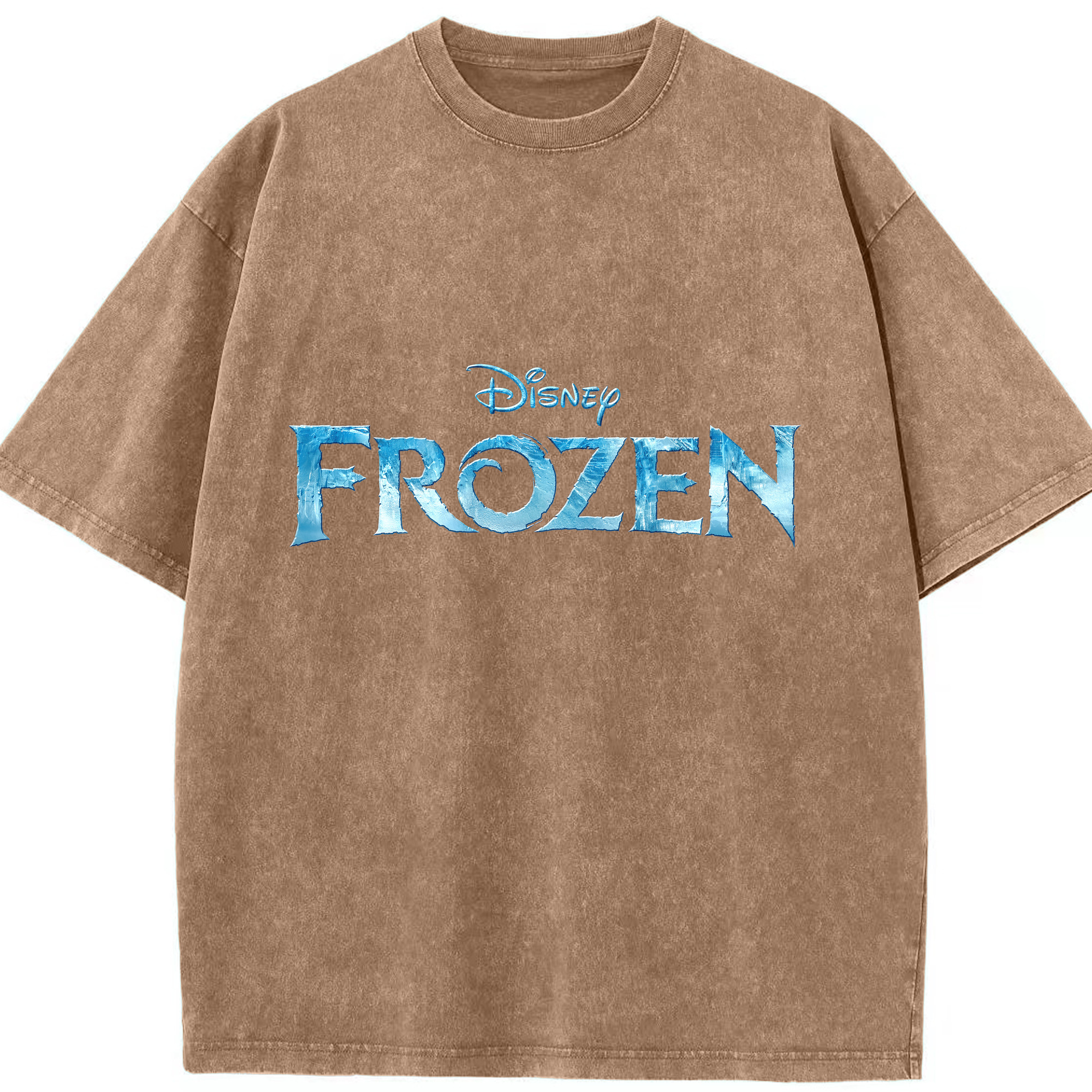 （画像用） アナと雪の女王 アンナ エルサ Frozen Anna Elsa 綿100% ヴィンテージ風 半袖Tシャツ（フロントプリント）