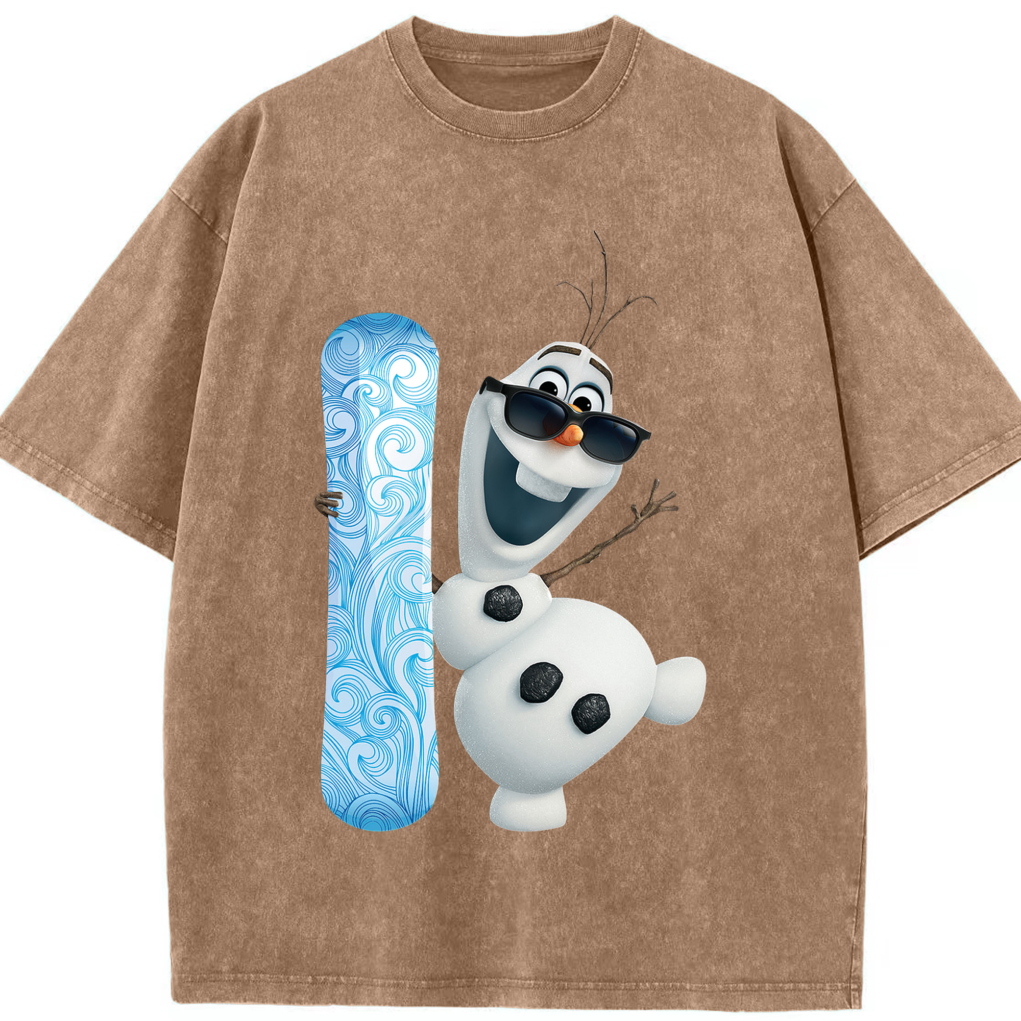 （画像用） アナと雪の女王 アンナ エルサ Frozen Anna Elsa 綿100% ヴィンテージ風 半袖Tシャツ（フロントプリント）