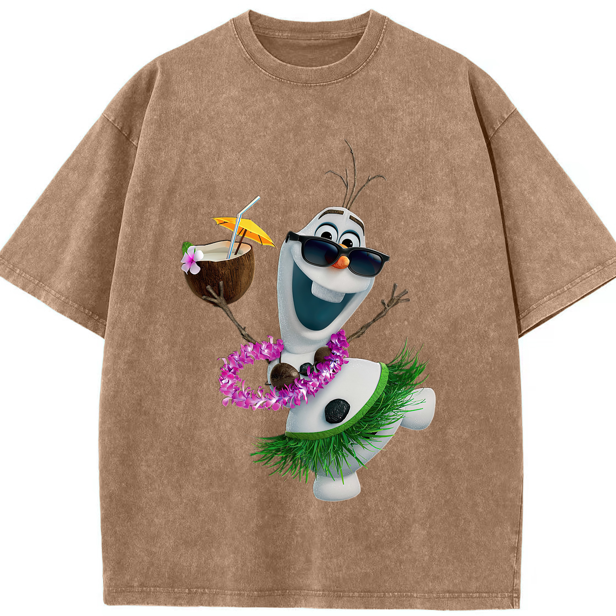 （画像用） アナと雪の女王 アンナ エルサ Frozen Anna Elsa 綿100% ヴィンテージ風 半袖Tシャツ（フロントプリント）