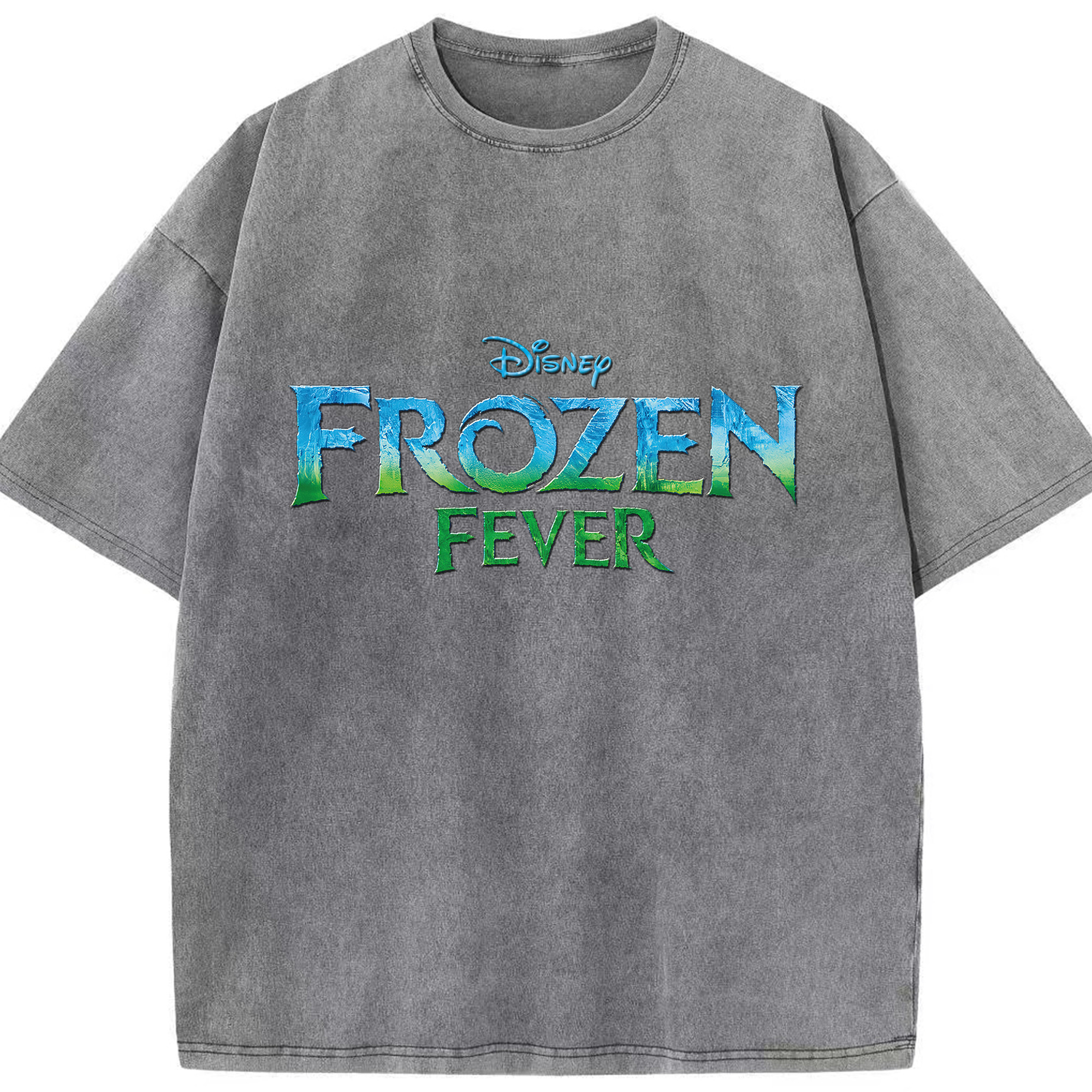 （画像用） アナと雪の女王 アンナ エルサ Frozen Anna Elsa 綿100% ヴィンテージ風 半袖Tシャツ（フロントプリント）