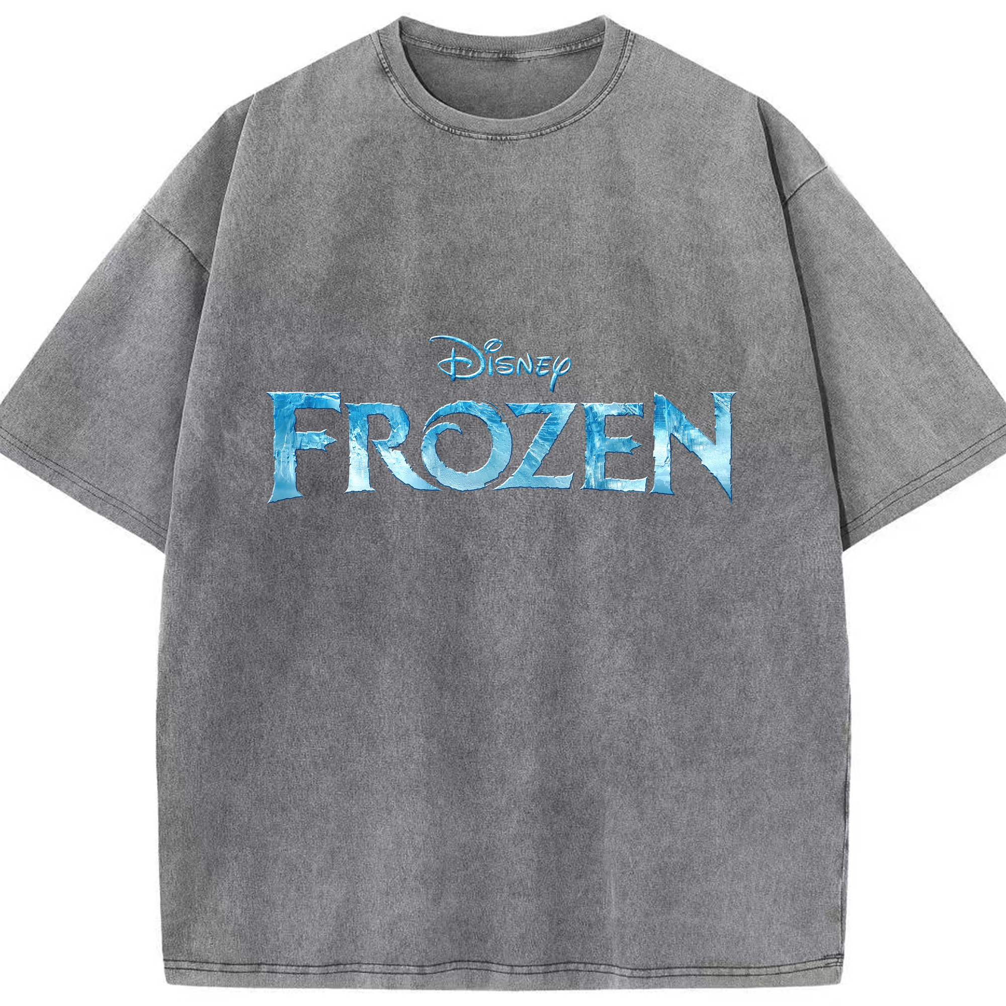 （画像用） アナと雪の女王 アンナ エルサ Frozen Anna Elsa 綿100% ヴィンテージ風 半袖Tシャツ（フロントプリント）