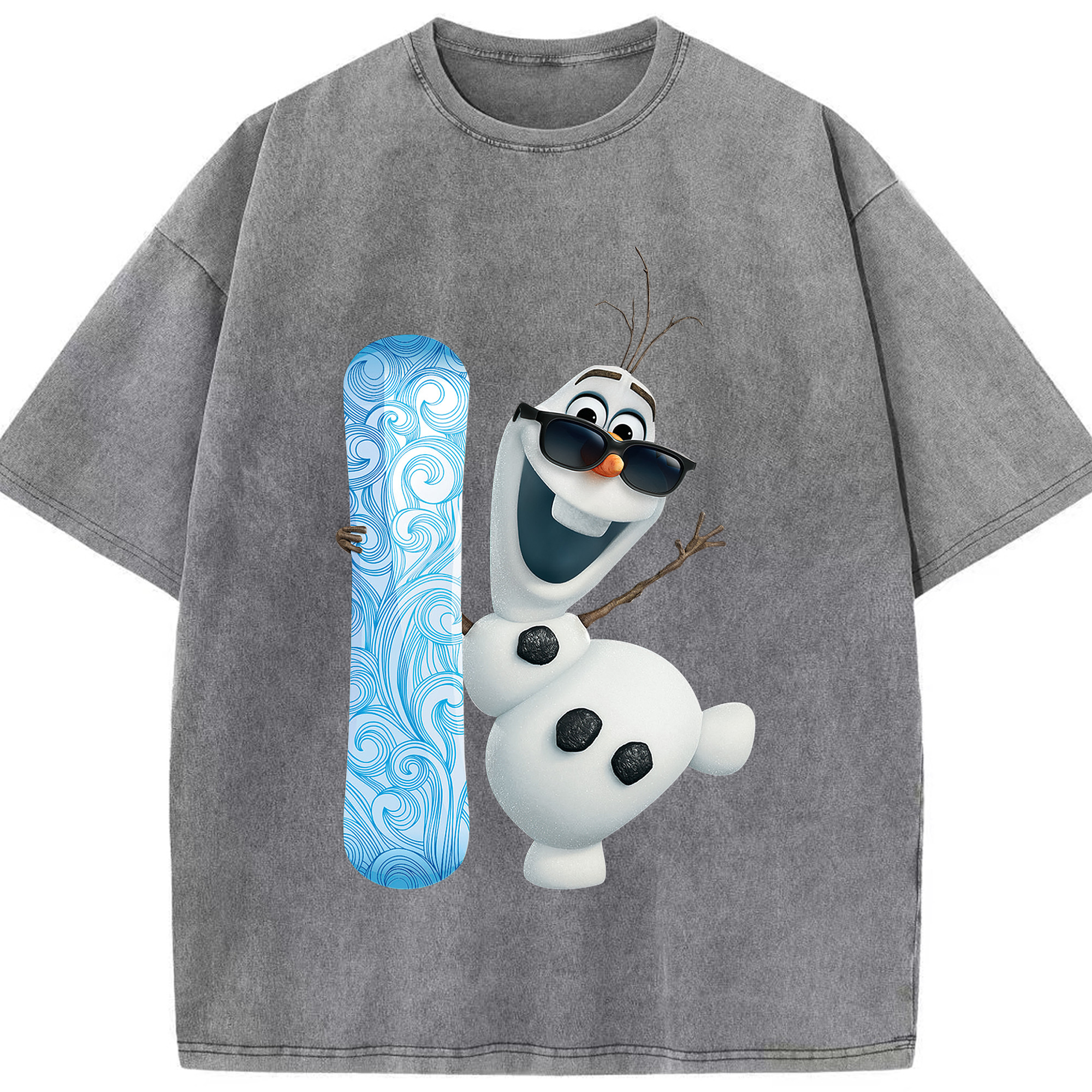 （画像用） アナと雪の女王 アンナ エルサ Frozen Anna Elsa 綿100% ヴィンテージ風 半袖Tシャツ（フロントプリント）
