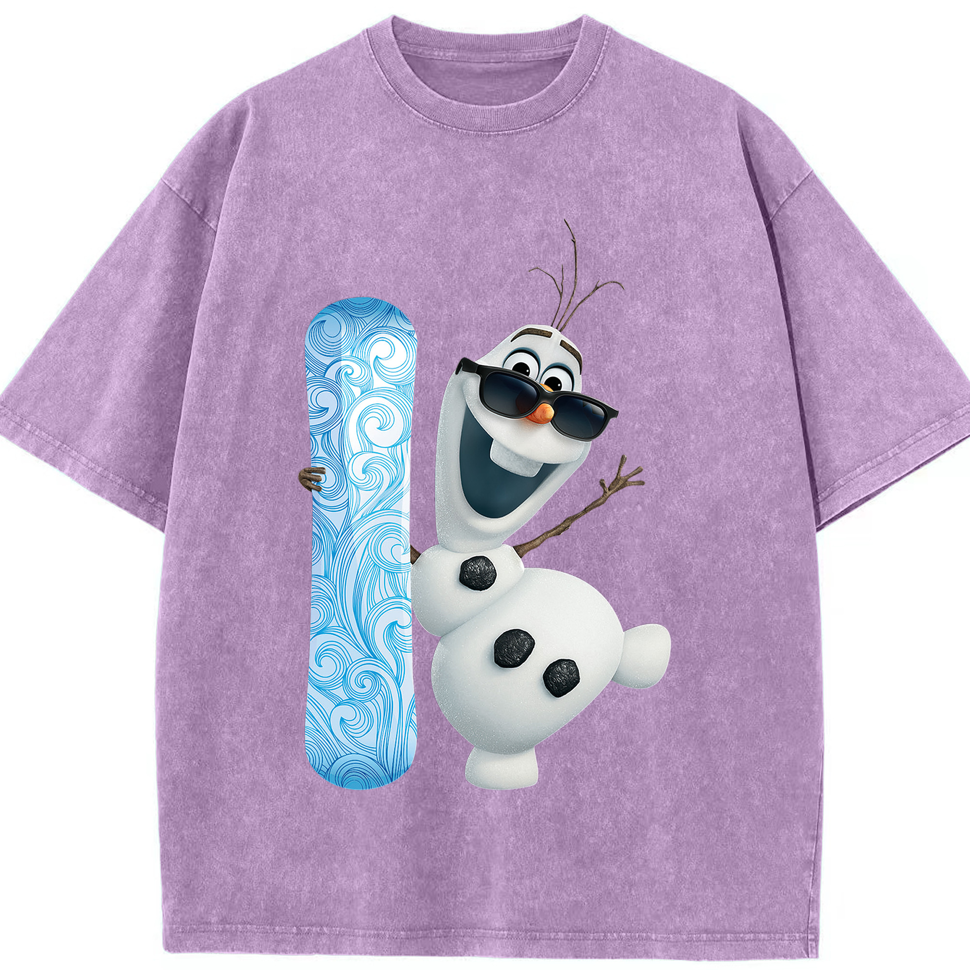 （画像用） アナと雪の女王 アンナ エルサ Frozen Anna Elsa 綿100% ヴィンテージ風 半袖Tシャツ（フロントプリント）