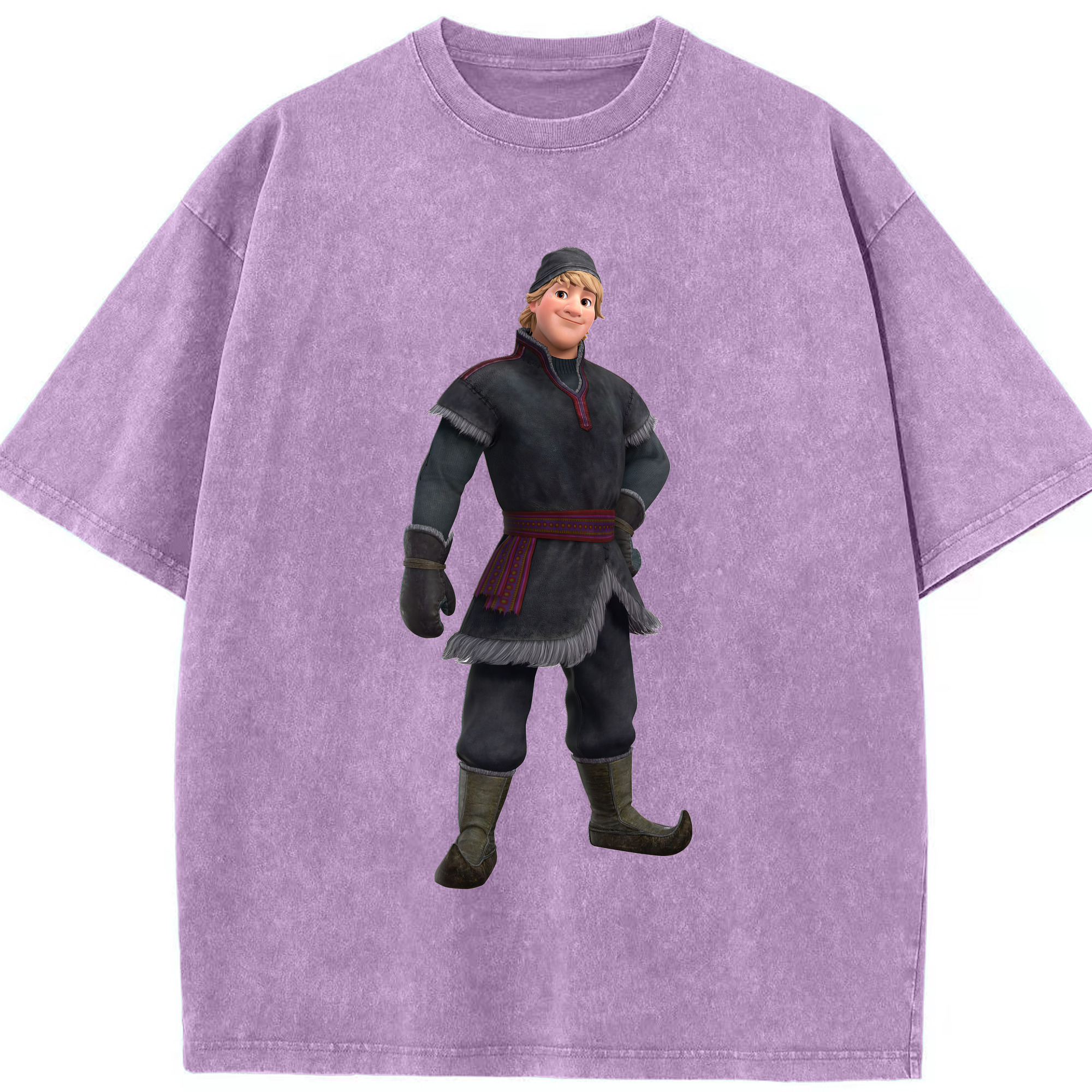 （画像用） アナと雪の女王 アンナ エルサ Frozen Anna Elsa 綿100% ヴィンテージ風 半袖Tシャツ（フロントプリント）