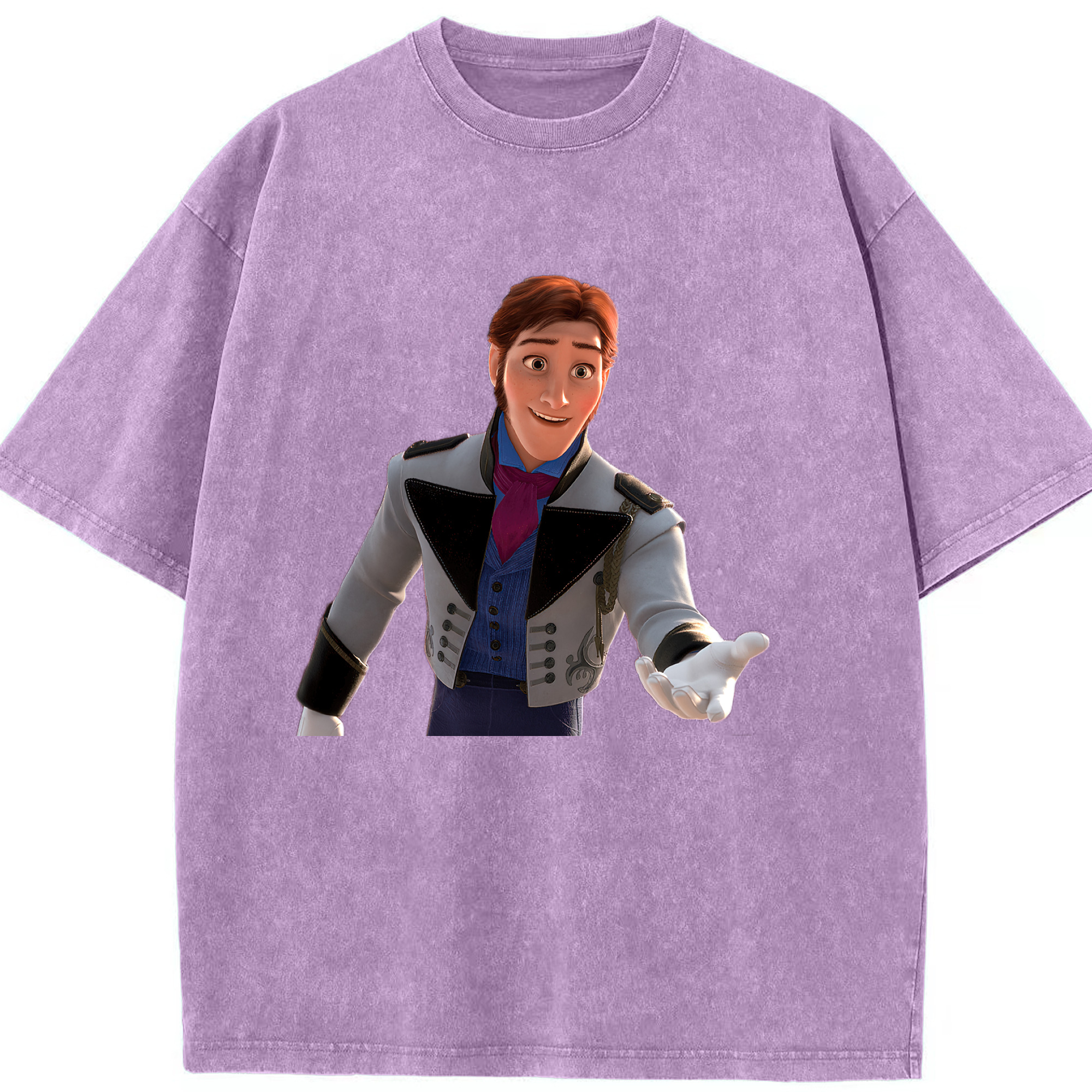 （画像用） アナと雪の女王 アンナ エルサ Frozen Anna Elsa 綿100% ヴィンテージ風 半袖Tシャツ（フロントプリント）