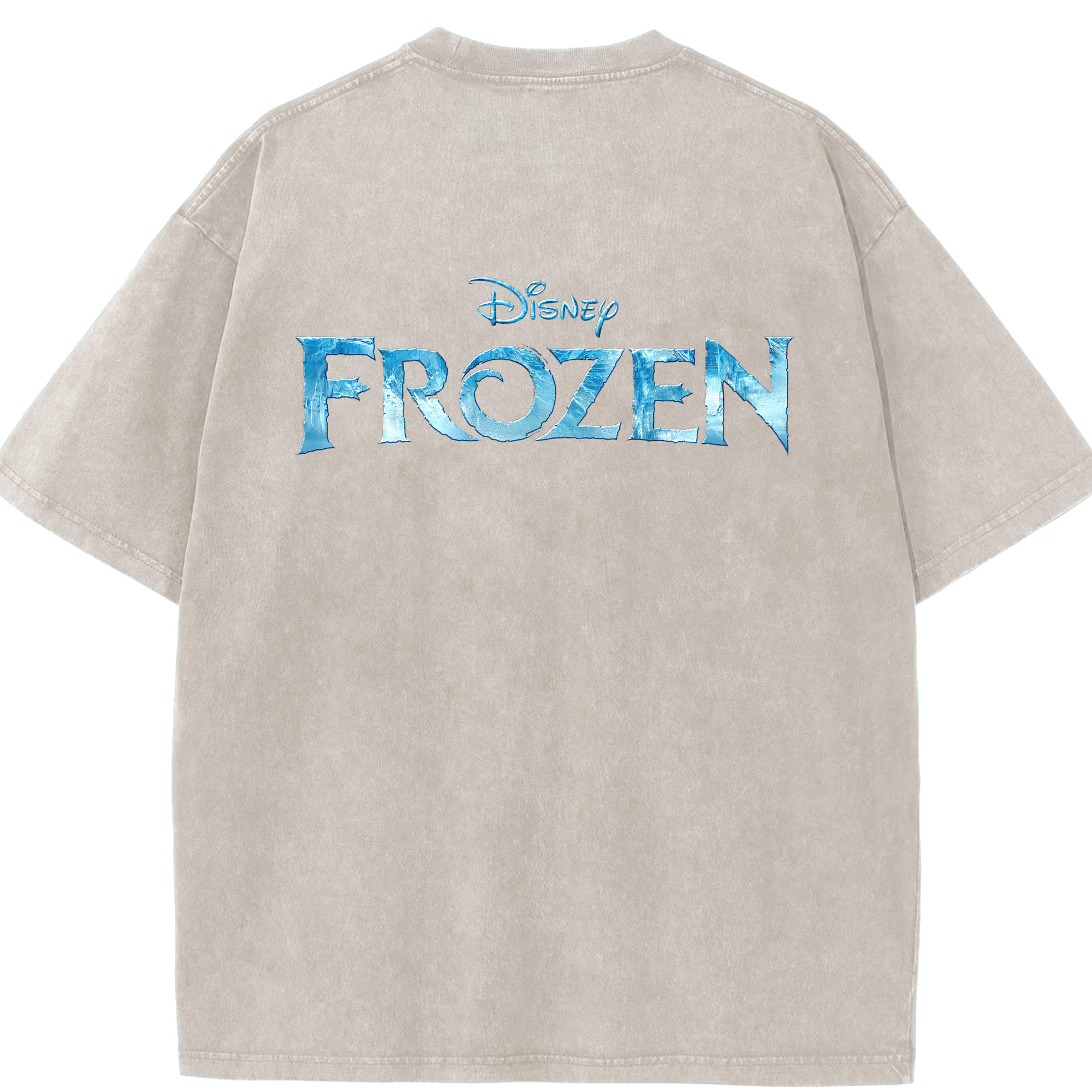 （画像用） アナと雪の女王 アンナ エルサ Frozen Anna Elsa 綿100% ヴィンテージ風 半袖Tシャツ（背面プリント）