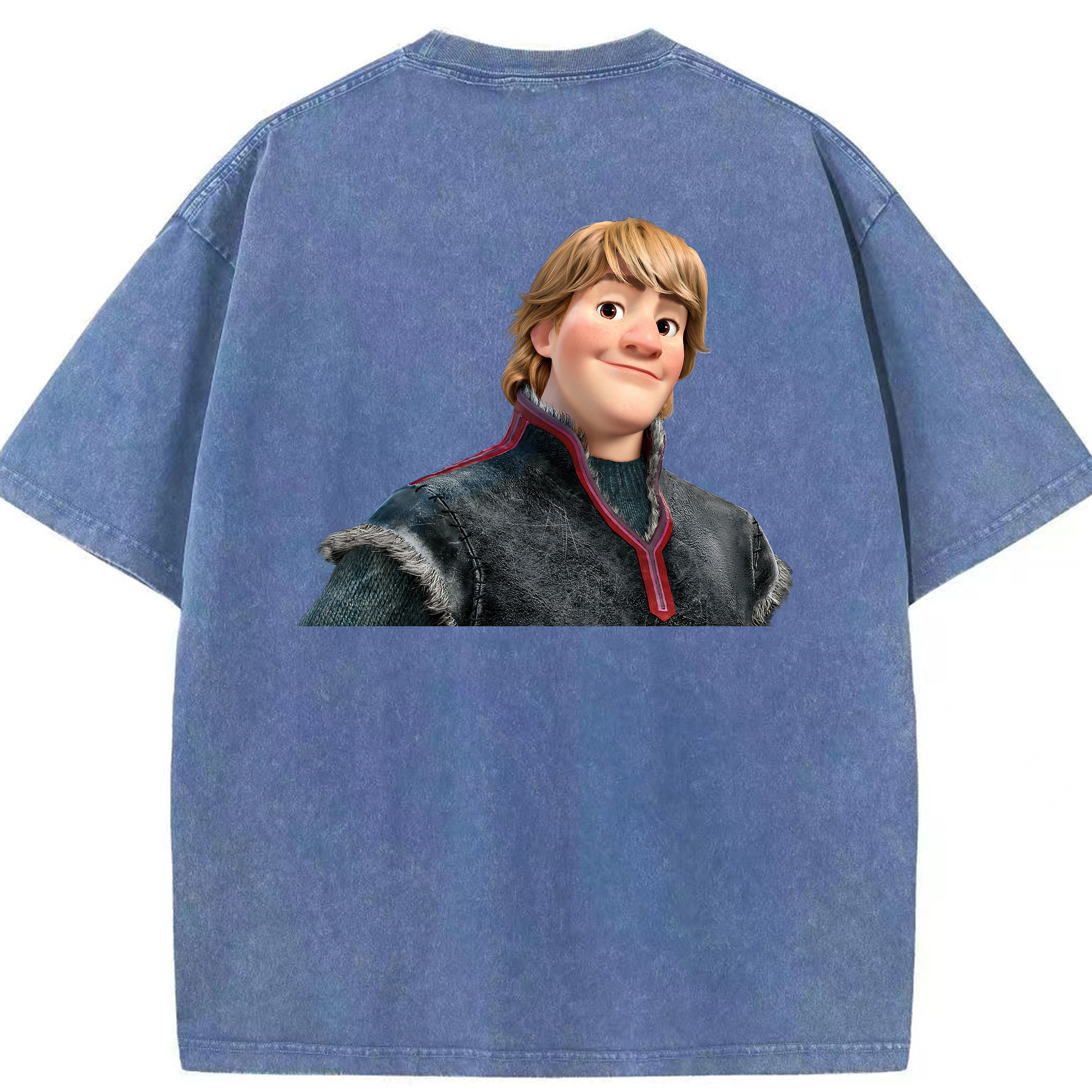 （画像用） アナと雪の女王 アンナ エルサ Frozen Anna Elsa 綿100% ヴィンテージ風 半袖Tシャツ（背面プリント）