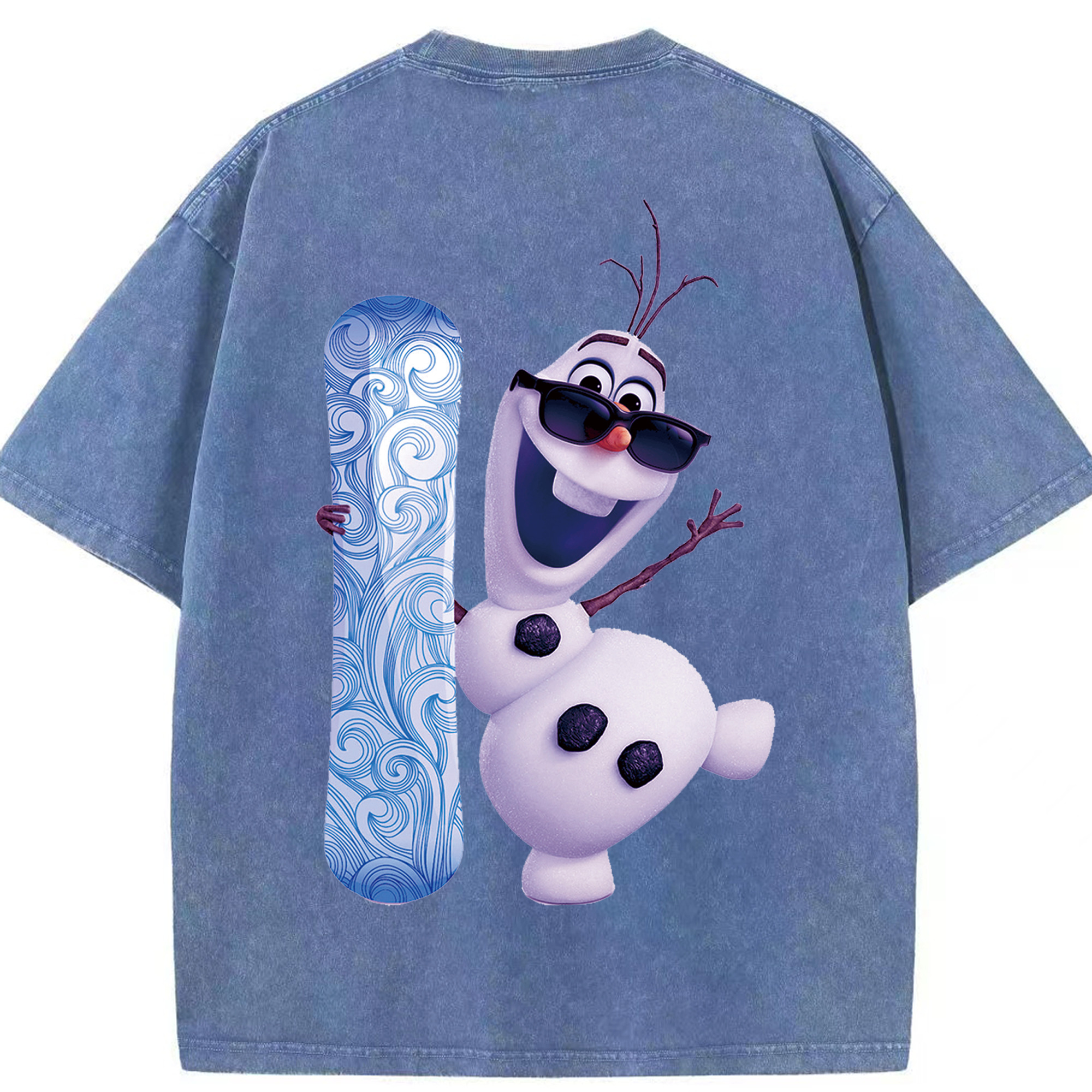 （画像用） アナと雪の女王 アンナ エルサ Frozen Anna Elsa 綿100% ヴィンテージ風 半袖Tシャツ（背面プリント）