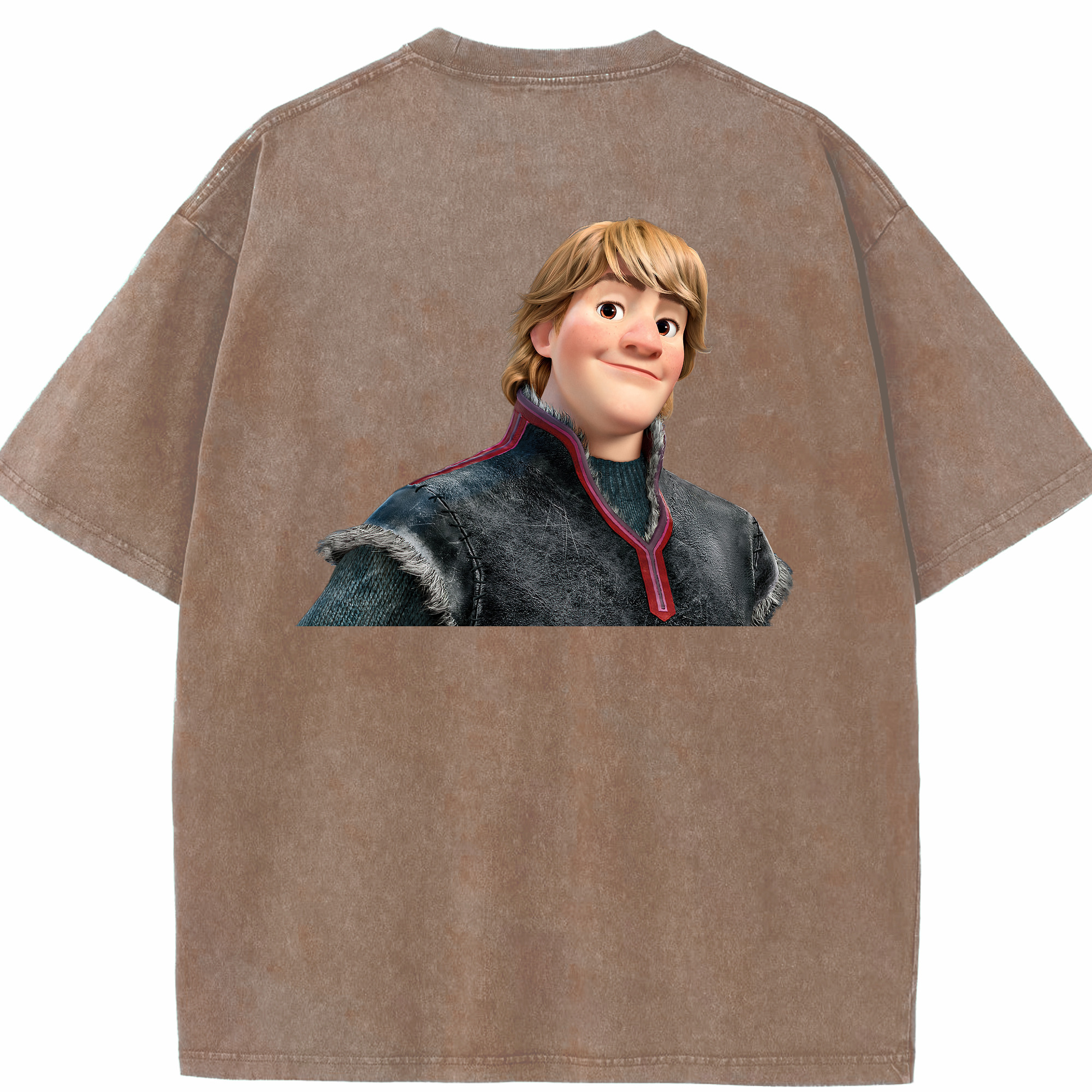 （画像用） アナと雪の女王 アンナ エルサ Frozen Anna Elsa 綿100% ヴィンテージ風 半袖Tシャツ（背面プリント）