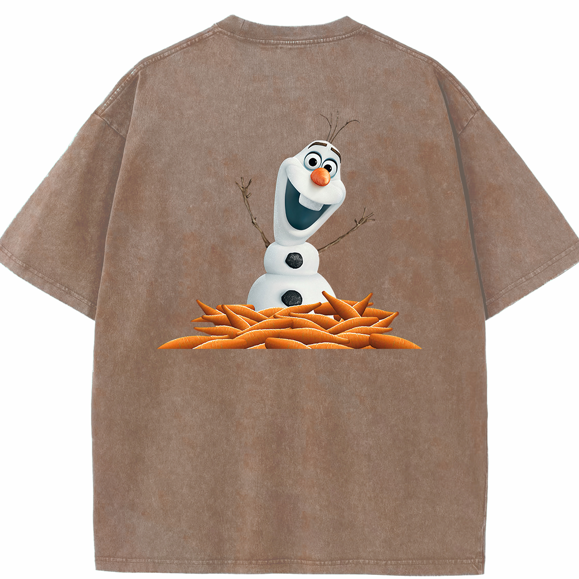 （画像用） アナと雪の女王 アンナ エルサ Frozen Anna Elsa 綿100% ヴィンテージ風 半袖Tシャツ（背面プリント）