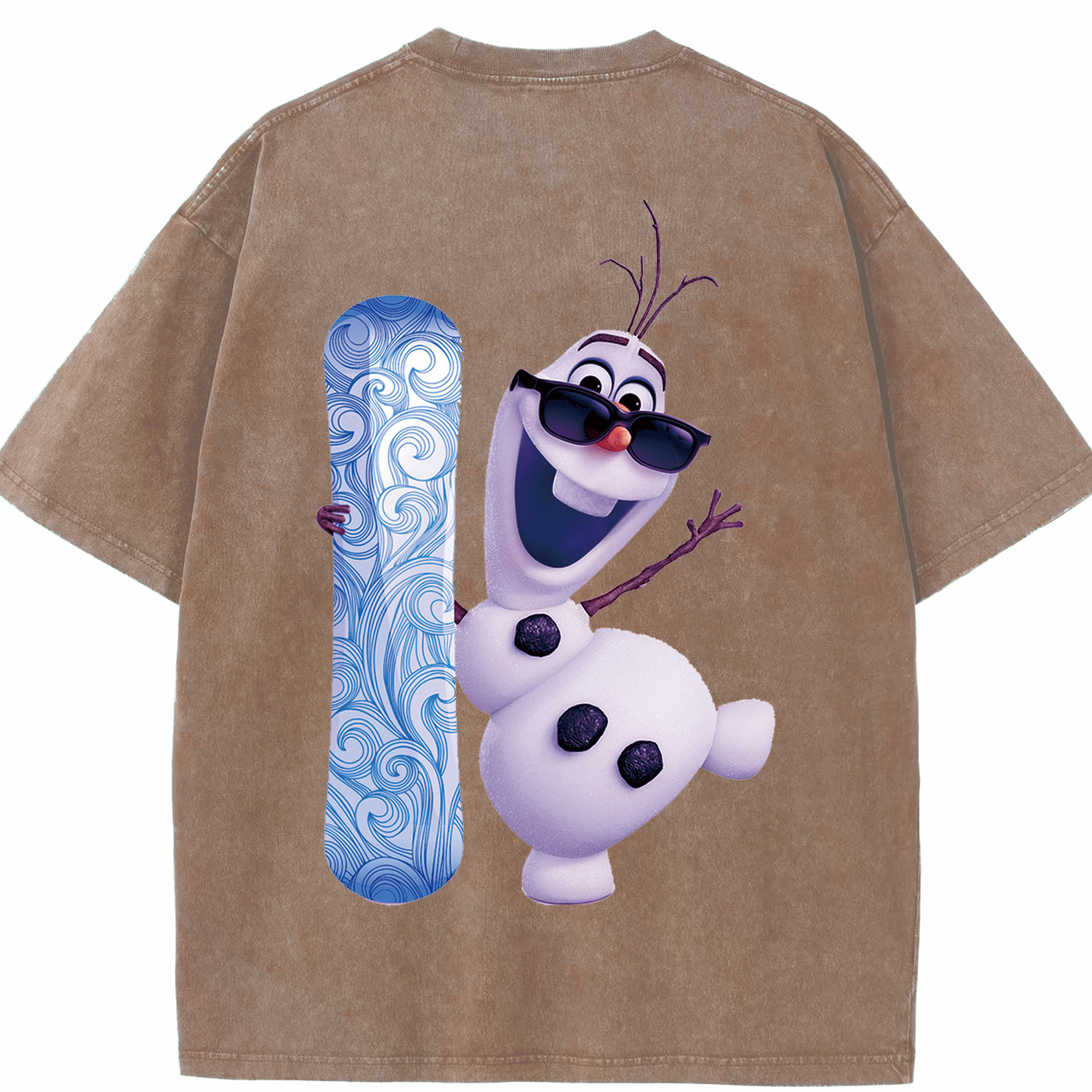 （画像用） アナと雪の女王 アンナ エルサ Frozen Anna Elsa 綿100% ヴィンテージ風 半袖Tシャツ（背面プリント）