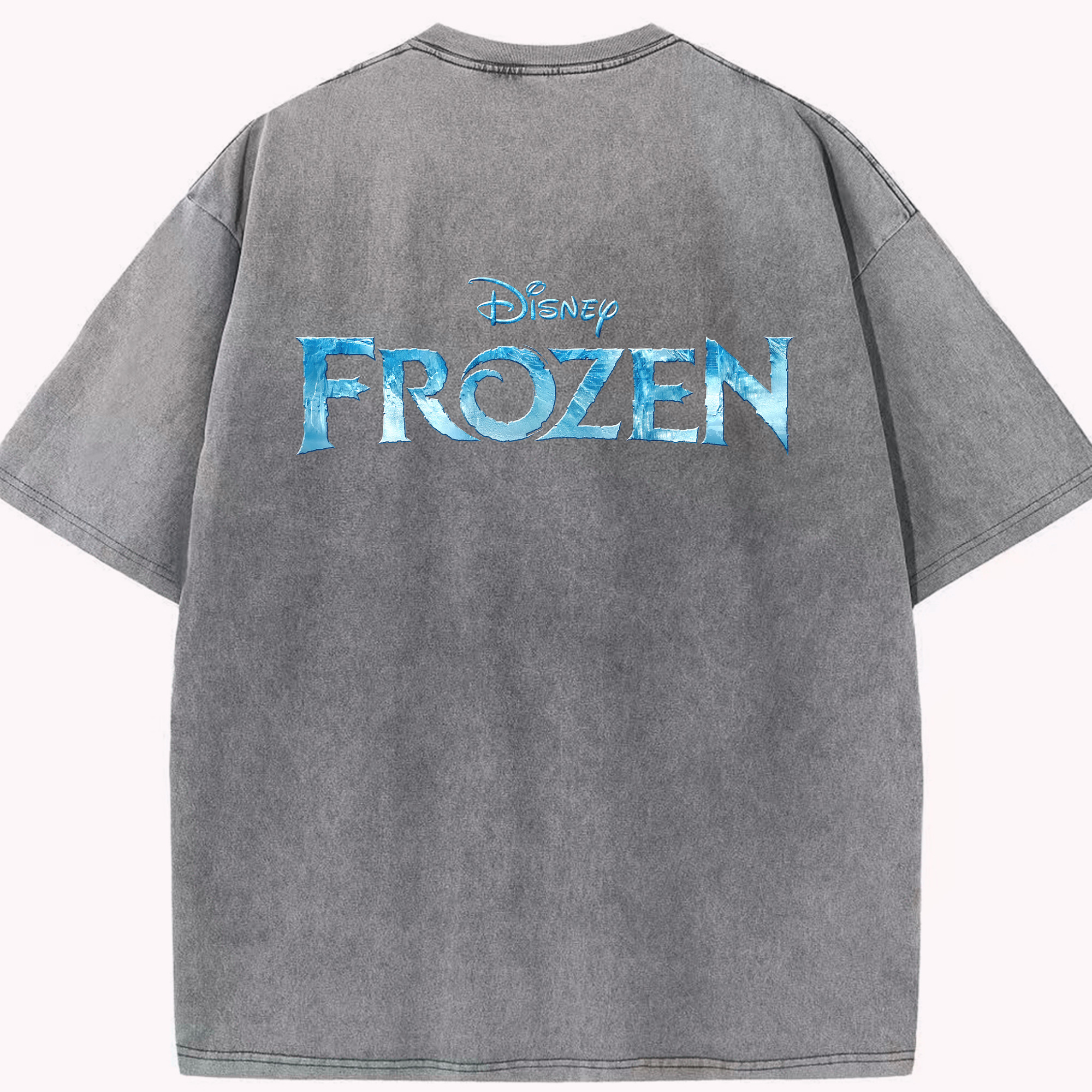 （画像用） アナと雪の女王 アンナ エルサ Frozen Anna Elsa 綿100% ヴィンテージ風 半袖Tシャツ（背面プリント）