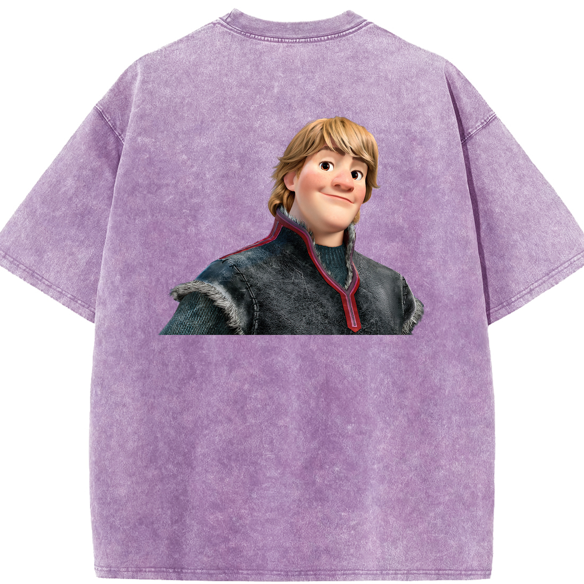 （画像用） アナと雪の女王 アンナ エルサ Frozen Anna Elsa 綿100% ヴィンテージ風 半袖Tシャツ（背面プリント）