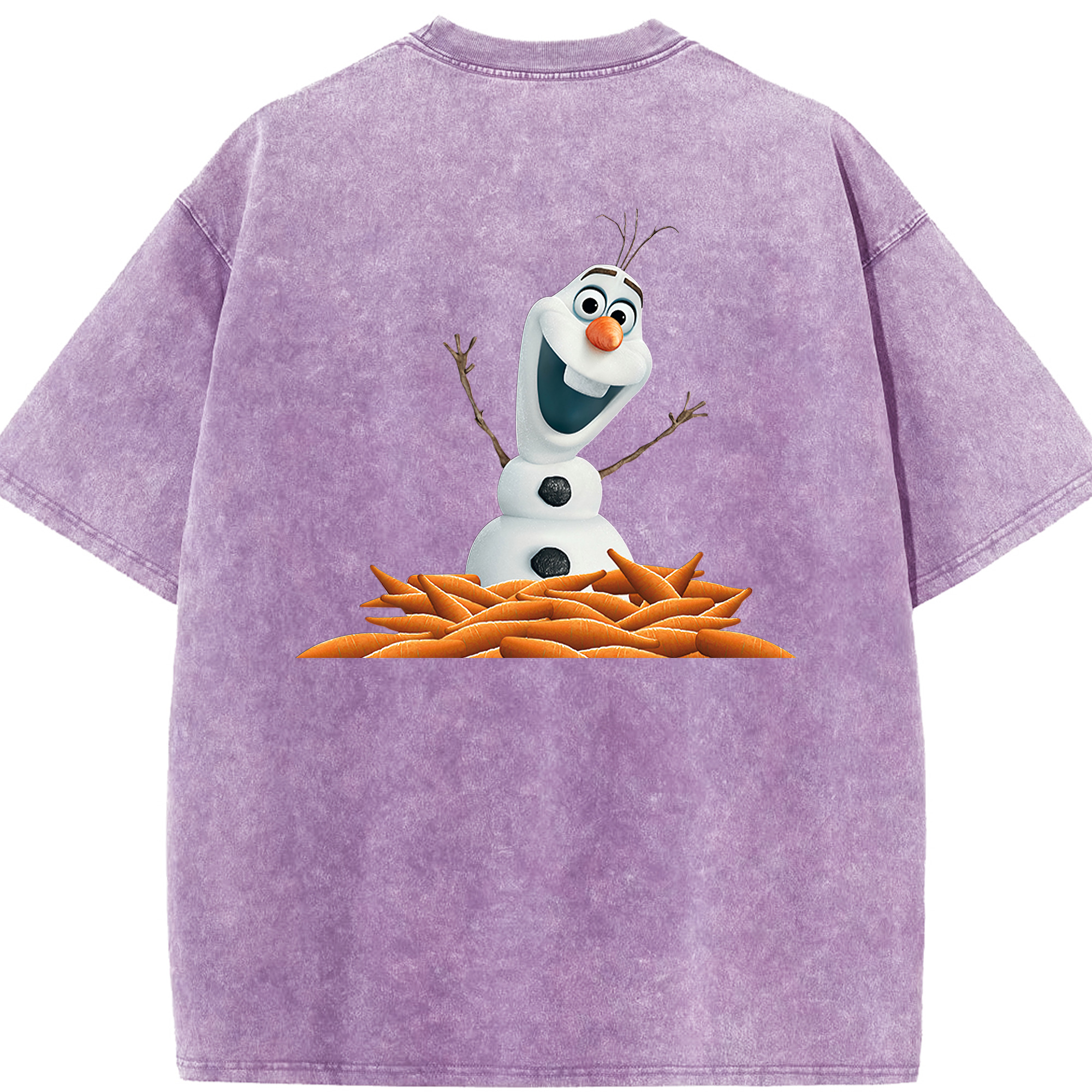 （画像用） アナと雪の女王 アンナ エルサ Frozen Anna Elsa 綿100% ヴィンテージ風 半袖Tシャツ（背面プリント）