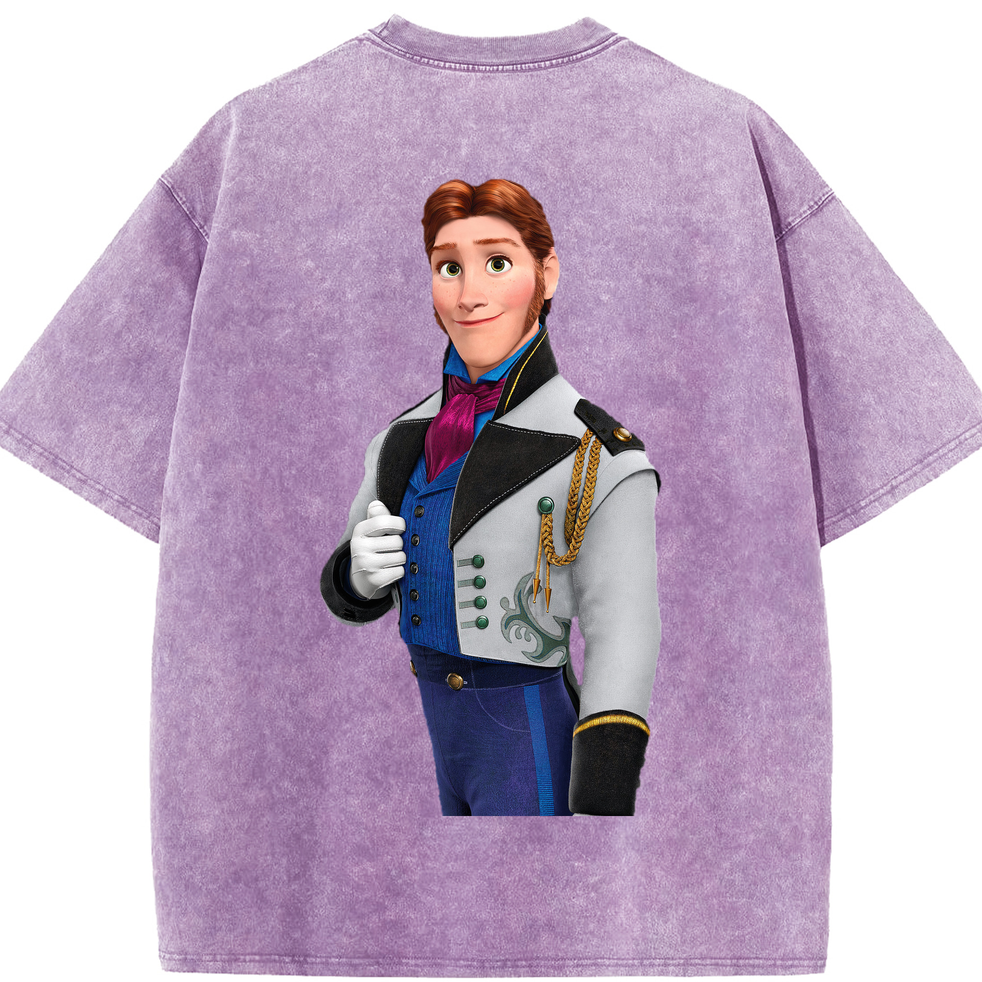 （画像用） アナと雪の女王 アンナ エルサ Frozen Anna Elsa 綿100% ヴィンテージ風 半袖Tシャツ（背面プリント）