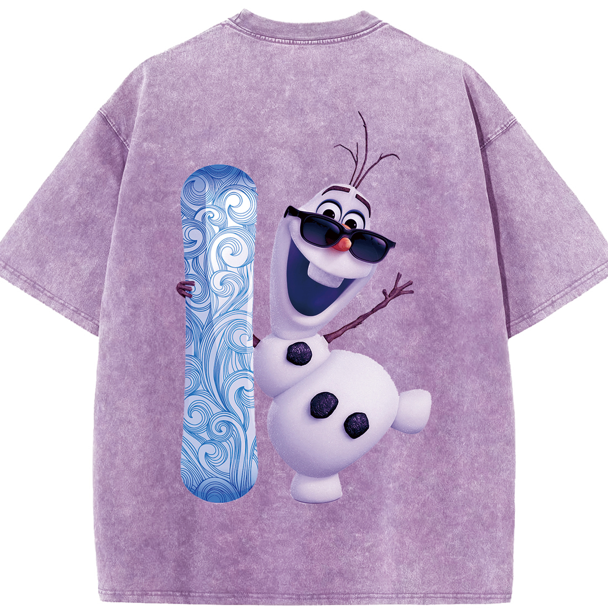 （画像用） アナと雪の女王 アンナ エルサ Frozen Anna Elsa 綿100% ヴィンテージ風 半袖Tシャツ（背面プリント）