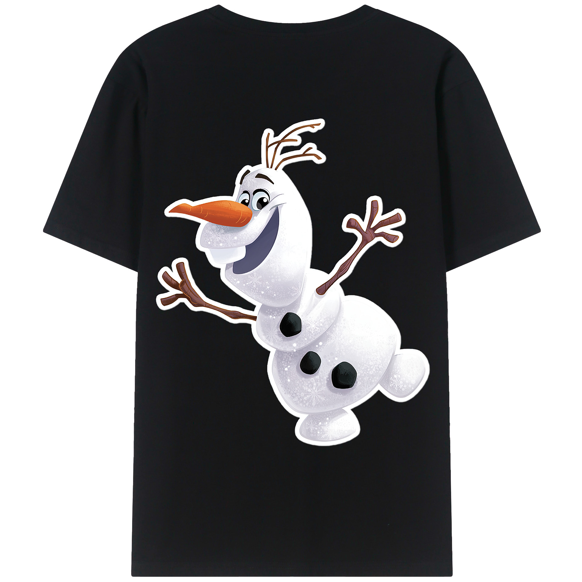 （画像用） アナと雪の女王 アンナ エルサ Frozen Anna Elsa 綿100％ メンズ半袖Tシャツ（バックプリント） 通気性