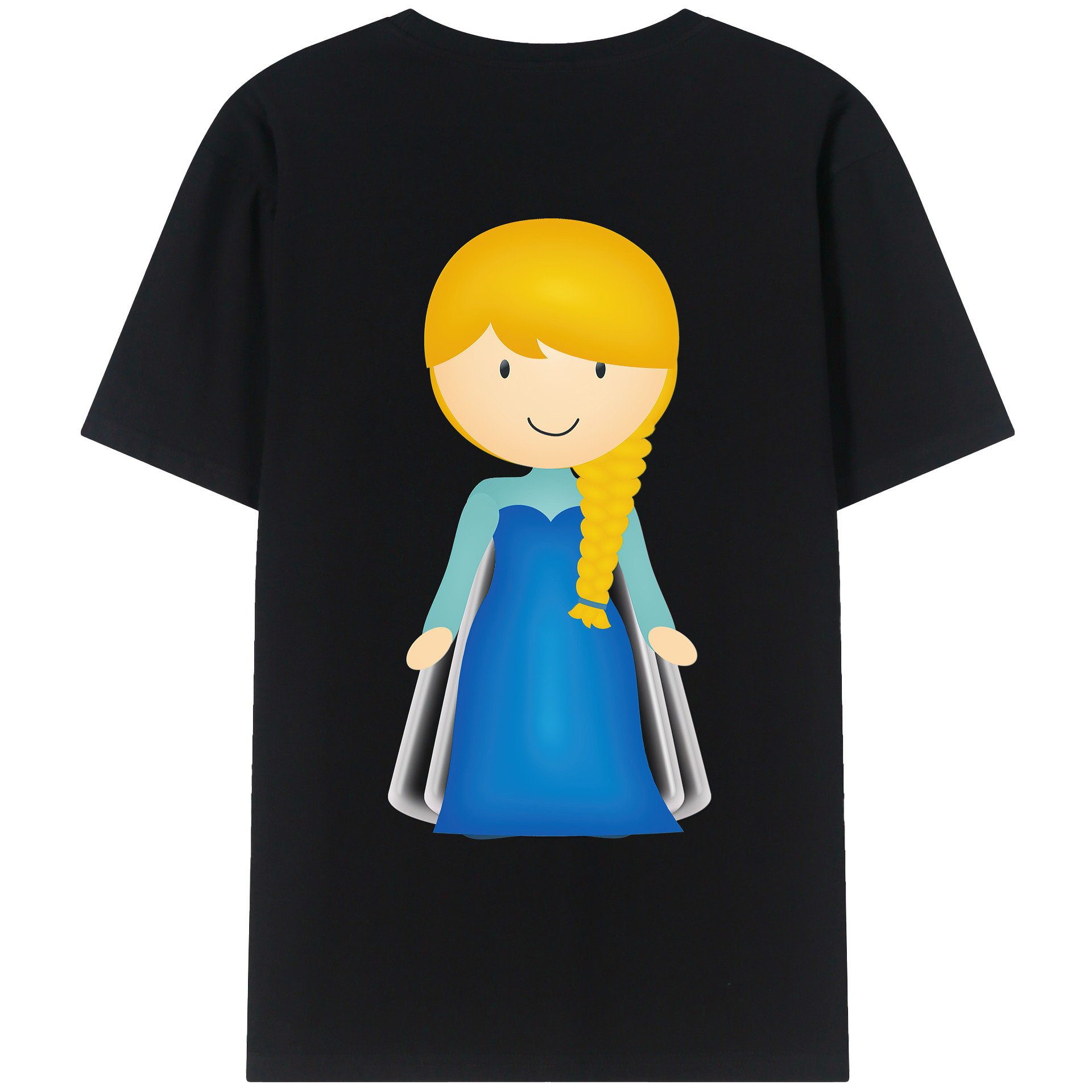 （画像用） アナと雪の女王 アンナ エルサ Frozen Anna Elsa 綿100％ メンズ半袖Tシャツ（バックプリント） 通気性