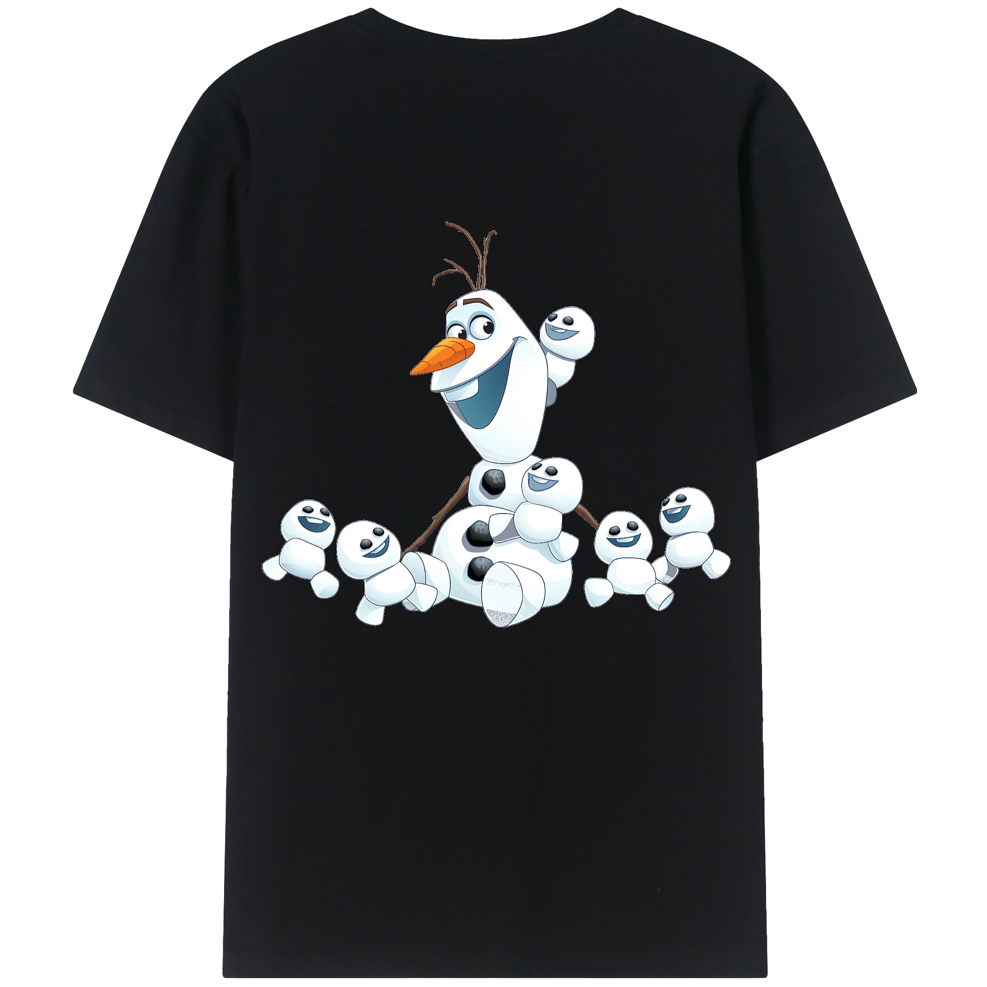（画像用） アナと雪の女王 アンナ エルサ Frozen Anna Elsa 綿100％ メンズ半袖Tシャツ（バックプリント） 通気性