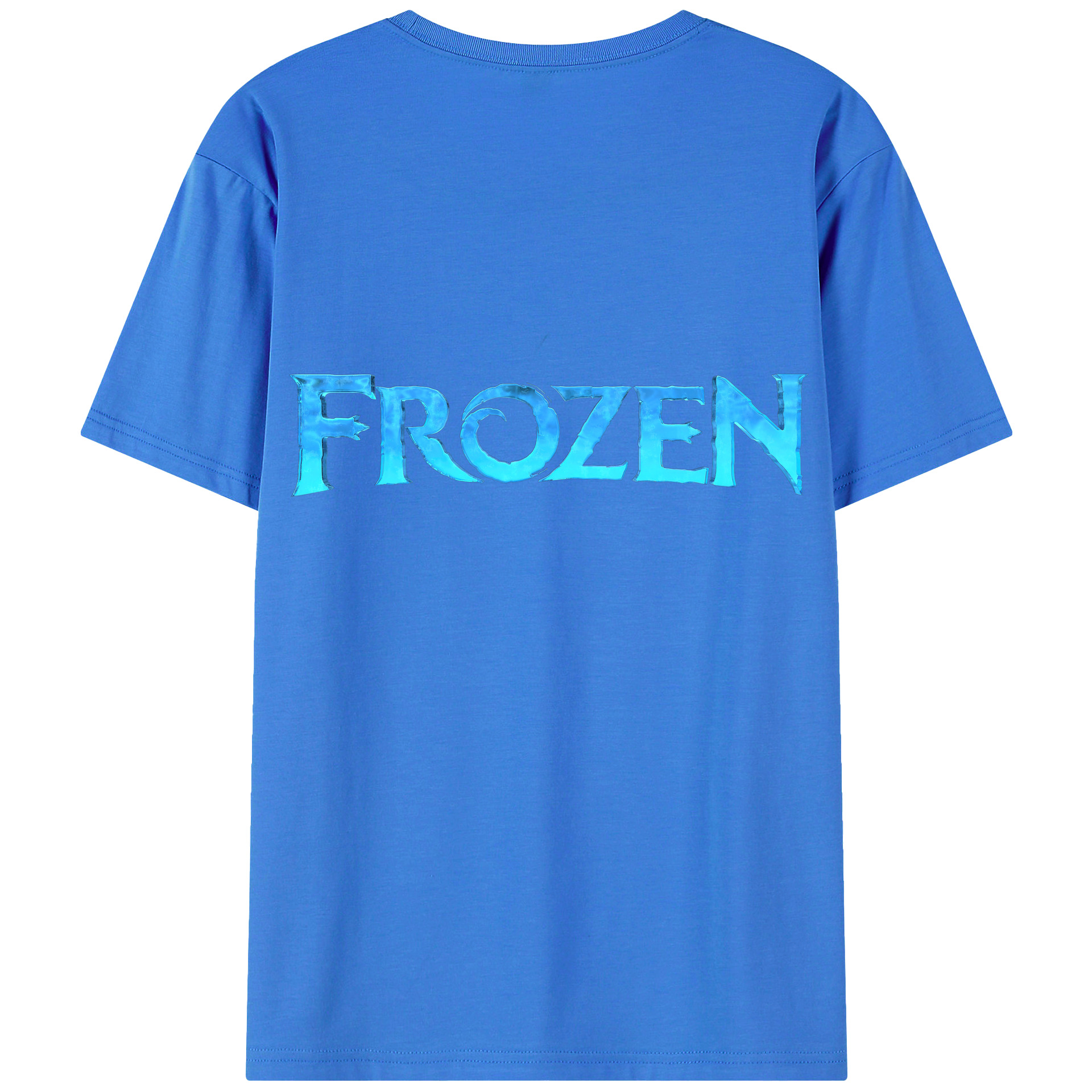 （画像用） アナと雪の女王 アンナ エルサ Frozen Anna Elsa 綿100％ メンズ半袖Tシャツ（バックプリント） 通気性