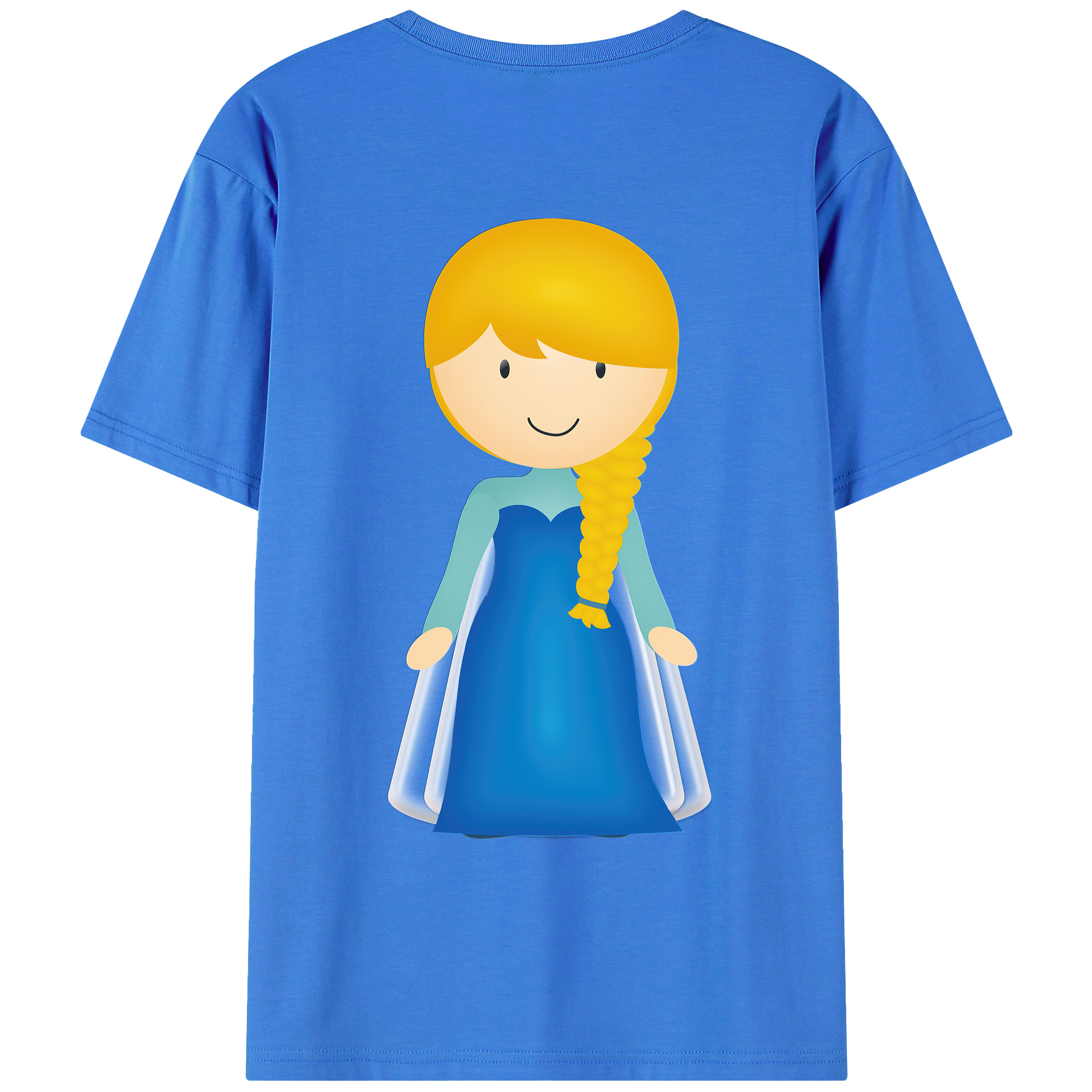 （画像用） アナと雪の女王 アンナ エルサ Frozen Anna Elsa 綿100％ メンズ半袖Tシャツ（バックプリント） 通気性