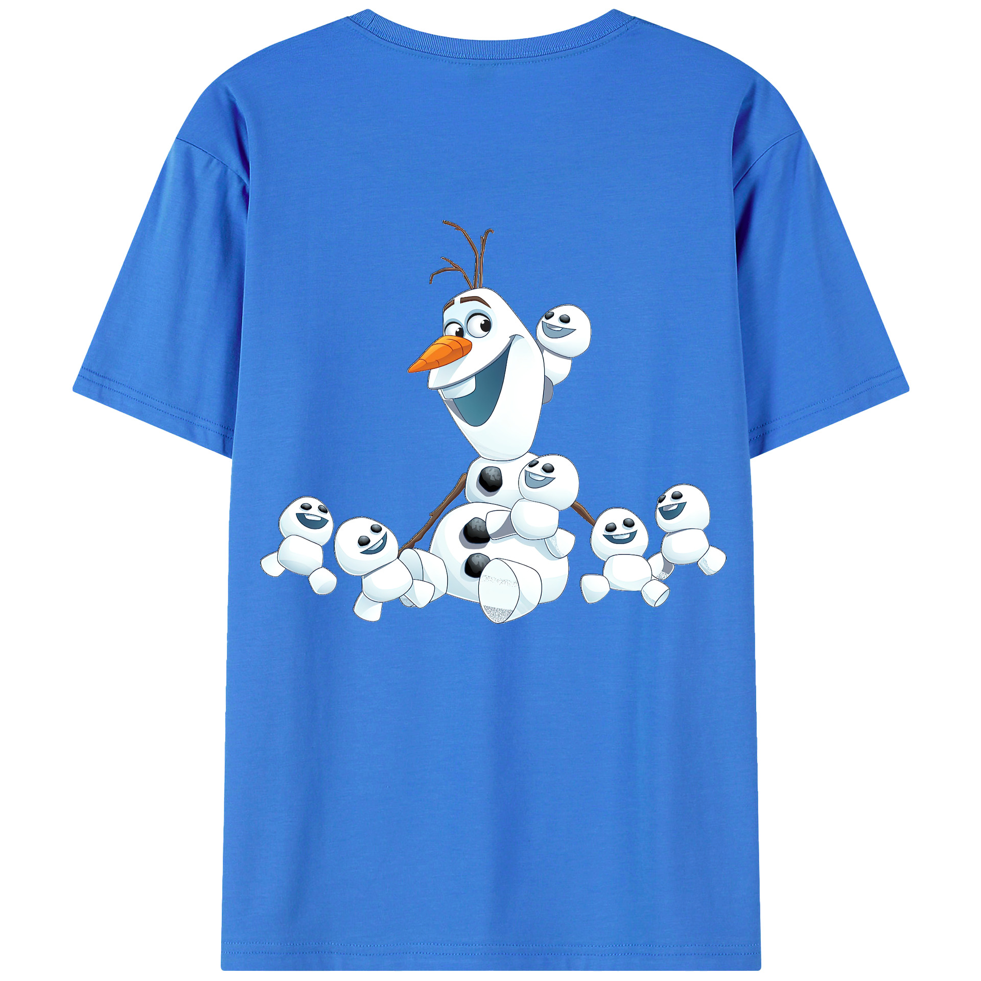 （画像用） アナと雪の女王 アンナ エルサ Frozen Anna Elsa 綿100％ メンズ半袖Tシャツ（バックプリント） 通気性