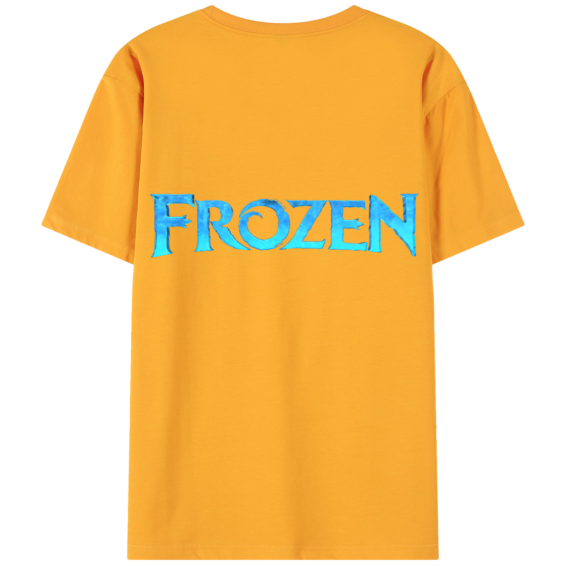 （画像用） アナと雪の女王 アンナ エルサ Frozen Anna Elsa 綿100％ メンズ半袖Tシャツ（バックプリント） 通気性