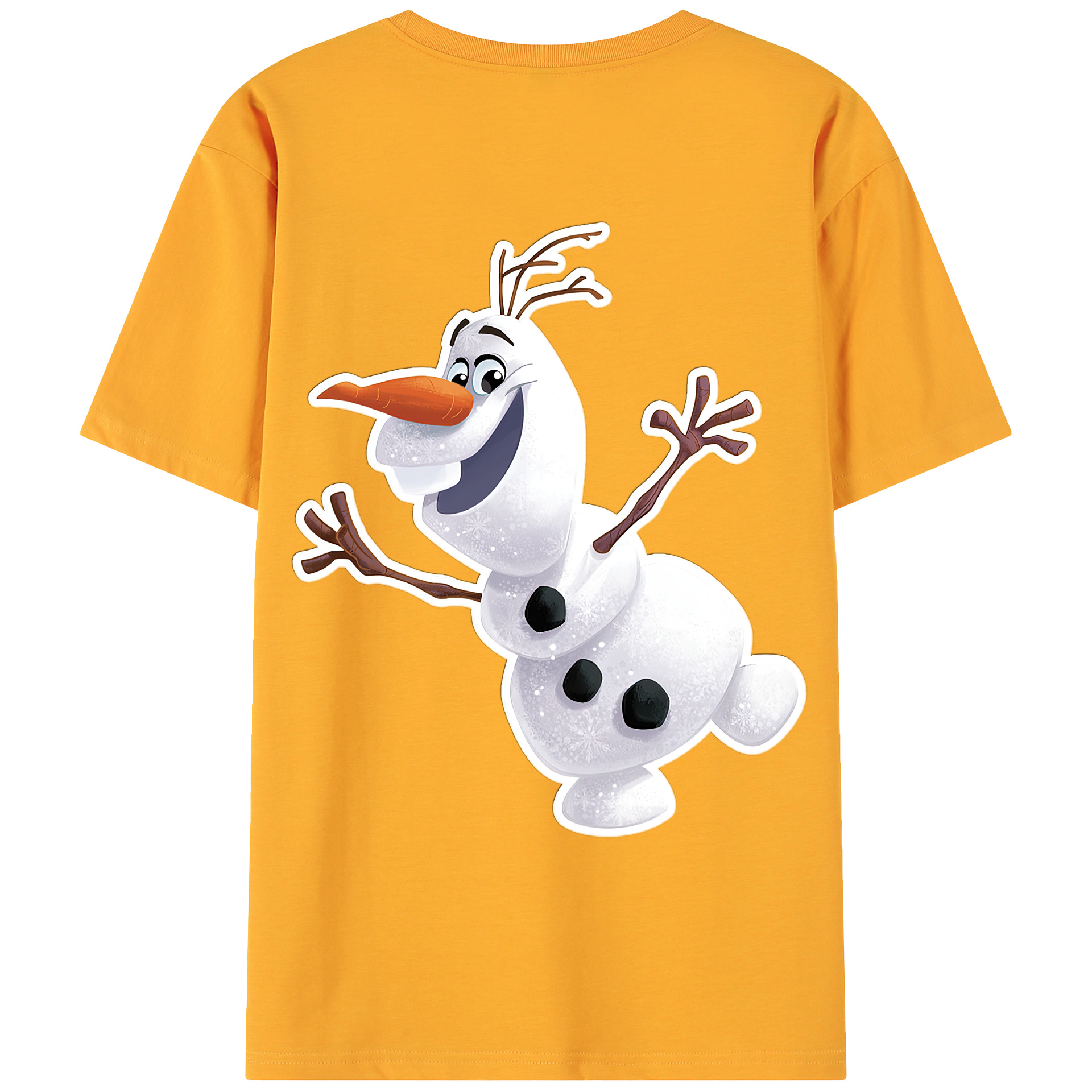 （画像用） アナと雪の女王 アンナ エルサ Frozen Anna Elsa 綿100％ メンズ半袖Tシャツ（バックプリント） 通気性