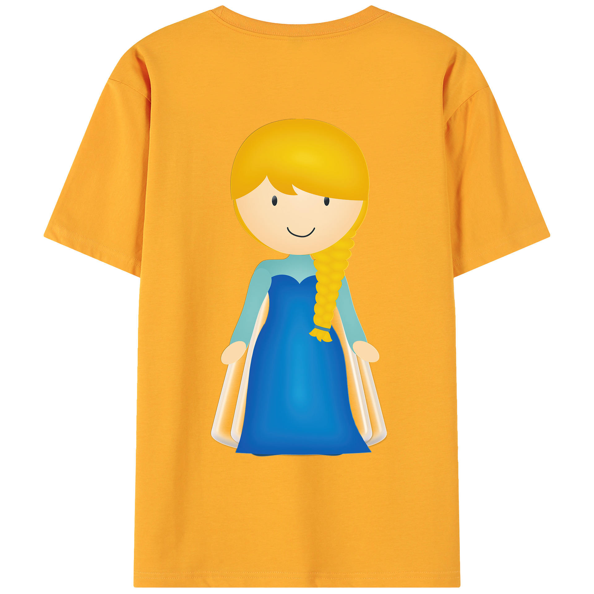 （画像用） アナと雪の女王 アンナ エルサ Frozen Anna Elsa 綿100％ メンズ半袖Tシャツ（バックプリント） 通気性