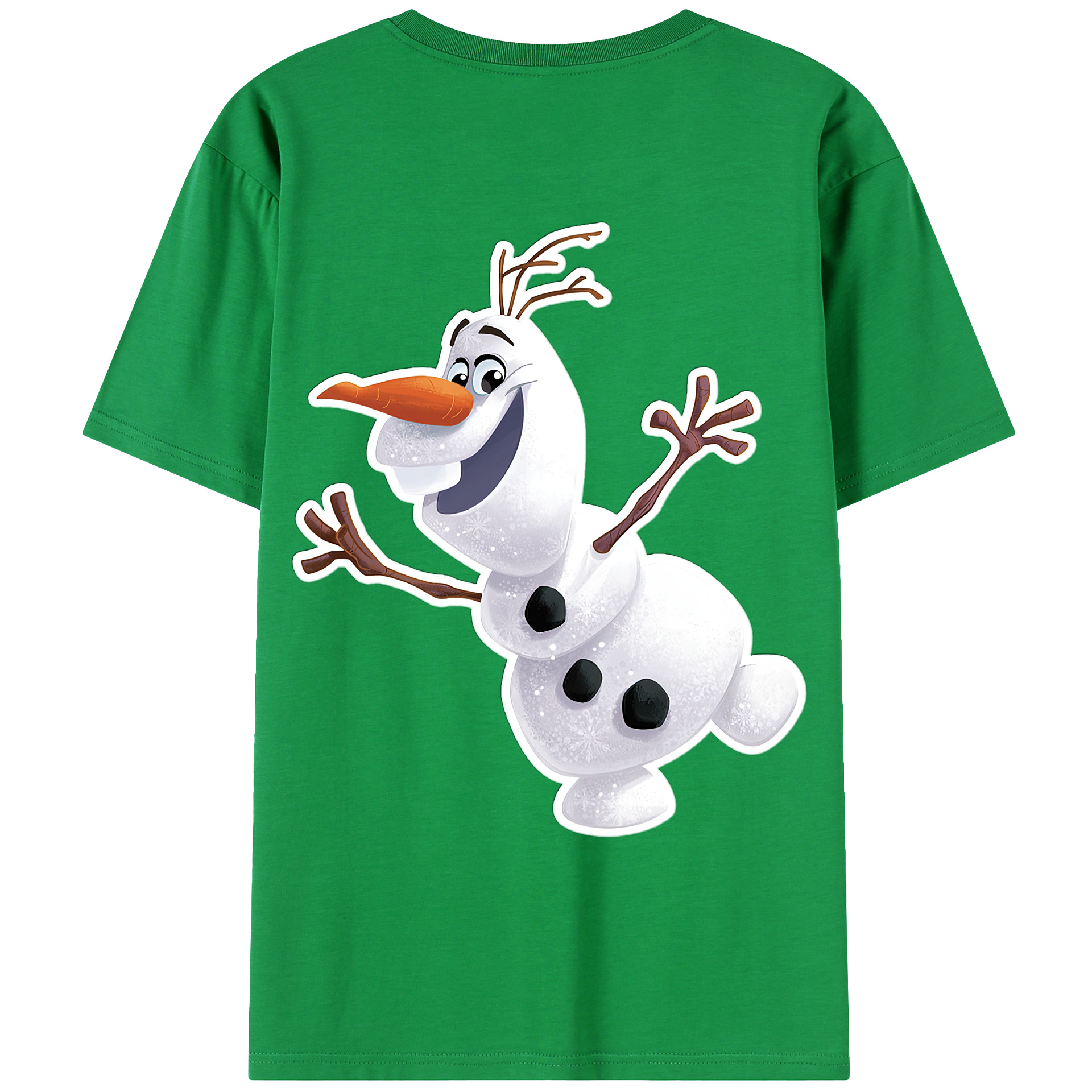 （画像用） アナと雪の女王 アンナ エルサ Frozen Anna Elsa 綿100％ メンズ半袖Tシャツ（バックプリント） 通気性