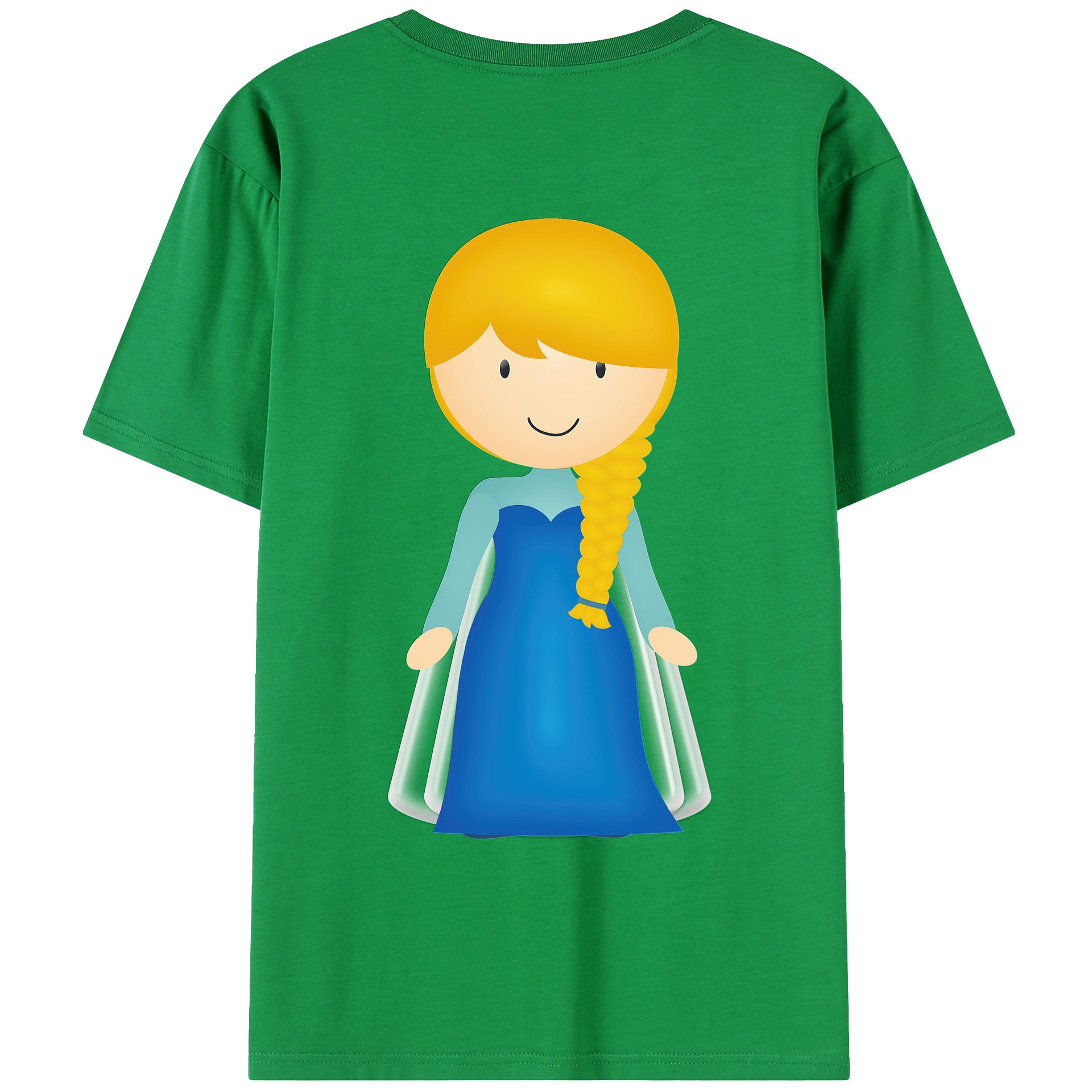 （画像用） アナと雪の女王 アンナ エルサ Frozen Anna Elsa 綿100％ メンズ半袖Tシャツ（バックプリント） 通気性