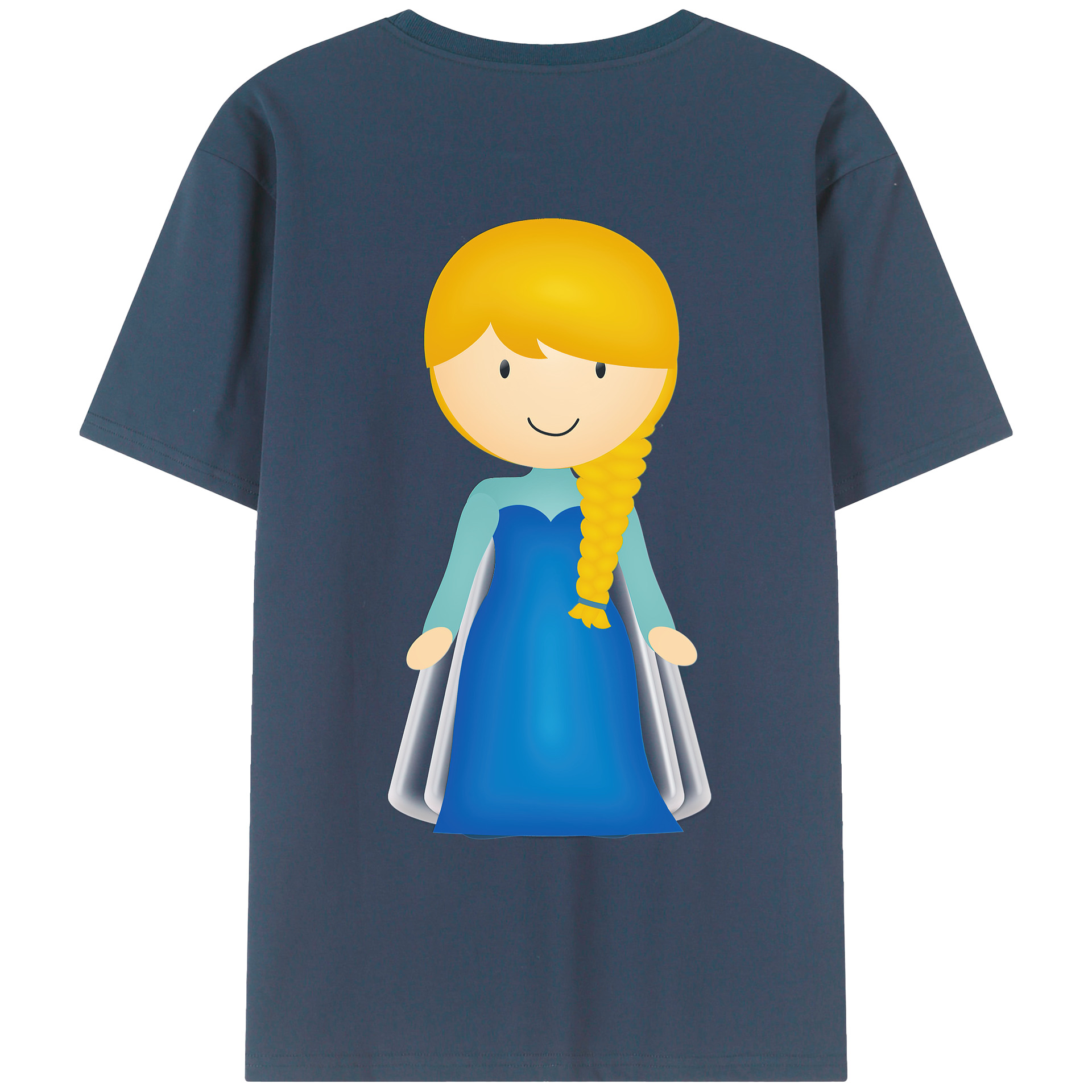 （画像用） アナと雪の女王 アンナ エルサ Frozen Anna Elsa 綿100％ メンズ半袖Tシャツ（バックプリント） 通気性