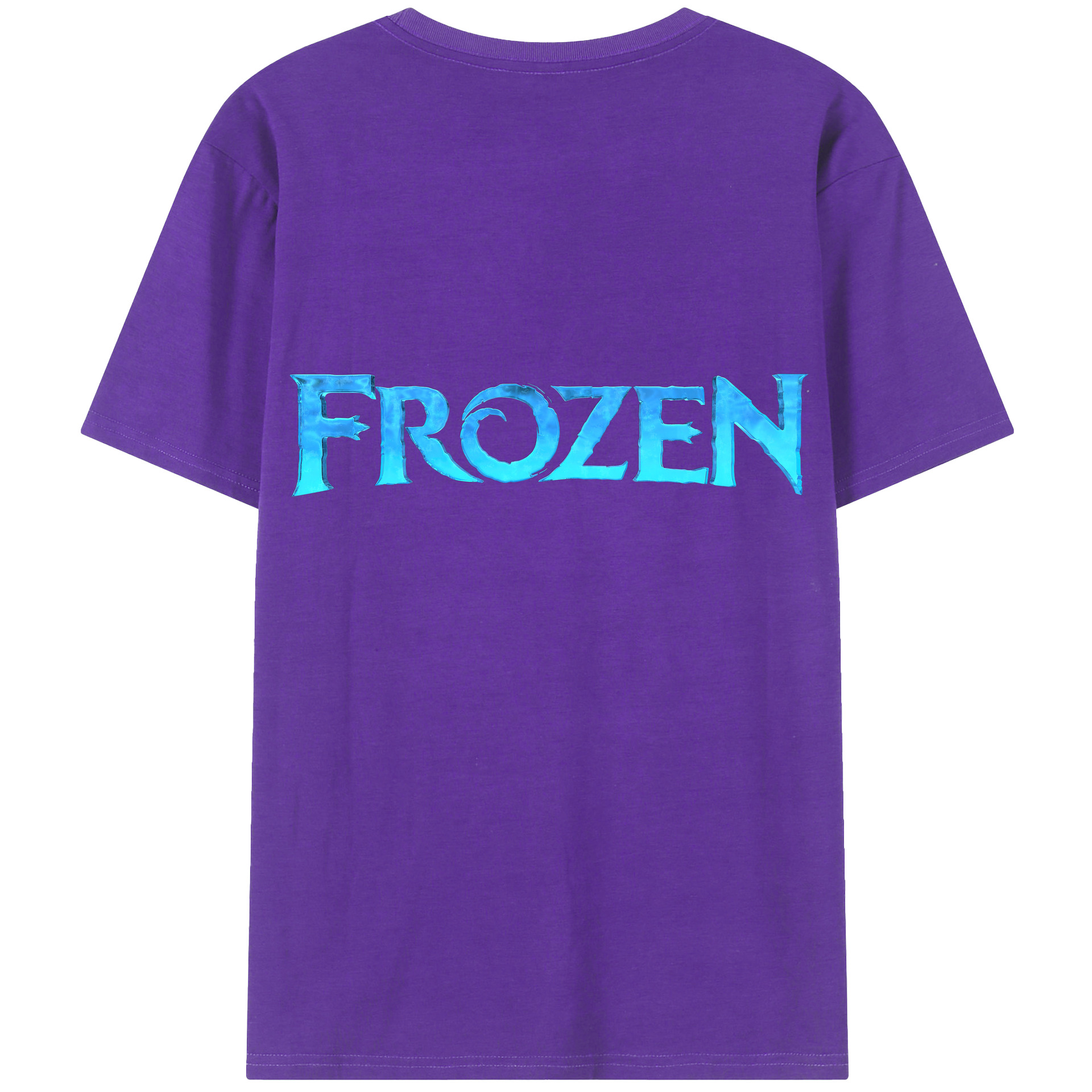 （画像用） アナと雪の女王 アンナ エルサ Frozen Anna Elsa 綿100％ メンズ半袖Tシャツ（バックプリント） 通気性