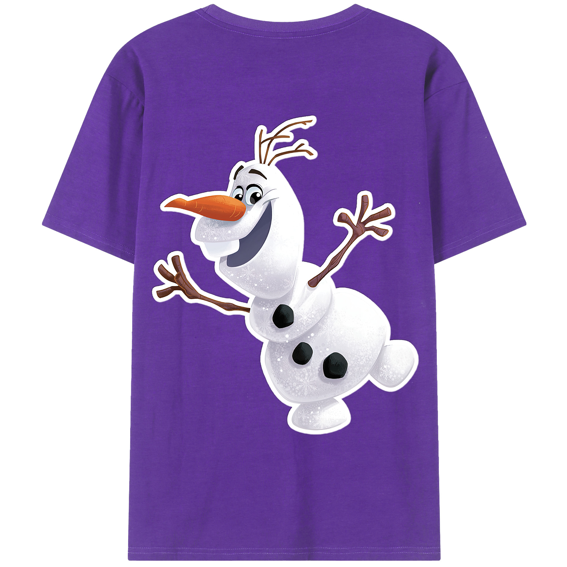 （画像用） アナと雪の女王 アンナ エルサ Frozen Anna Elsa 綿100％ メンズ半袖Tシャツ（バックプリント） 通気性