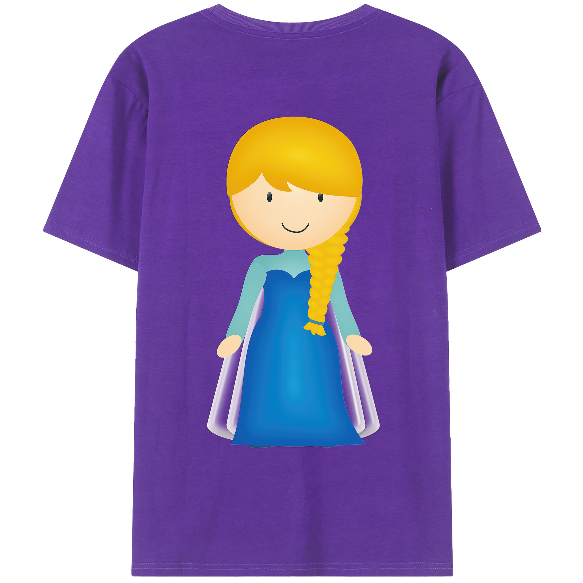 （画像用） アナと雪の女王 アンナ エルサ Frozen Anna Elsa 綿100％ メンズ半袖Tシャツ（バックプリント） 通気性