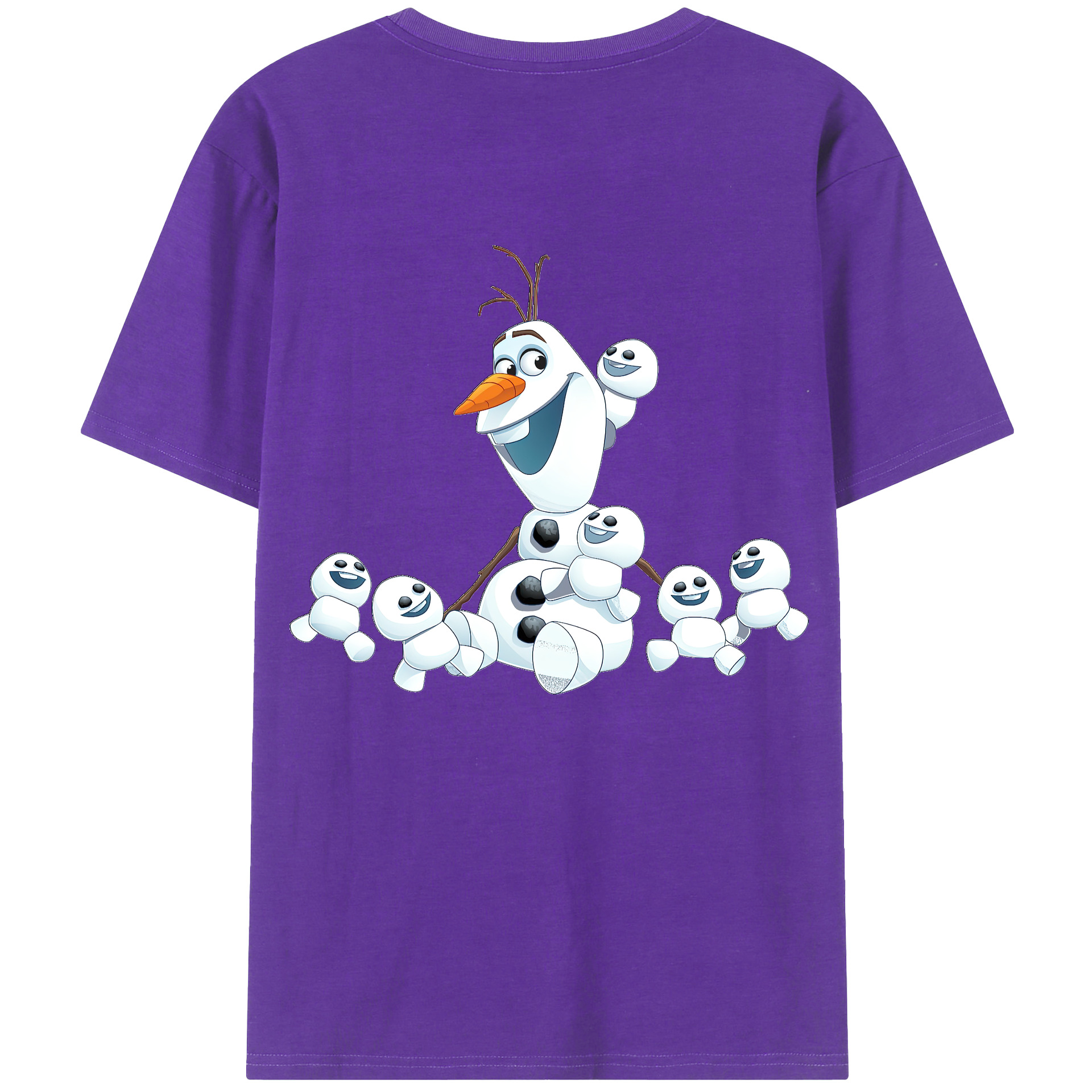 （画像用） アナと雪の女王 アンナ エルサ Frozen Anna Elsa 綿100％ メンズ半袖Tシャツ（バックプリント） 通気性