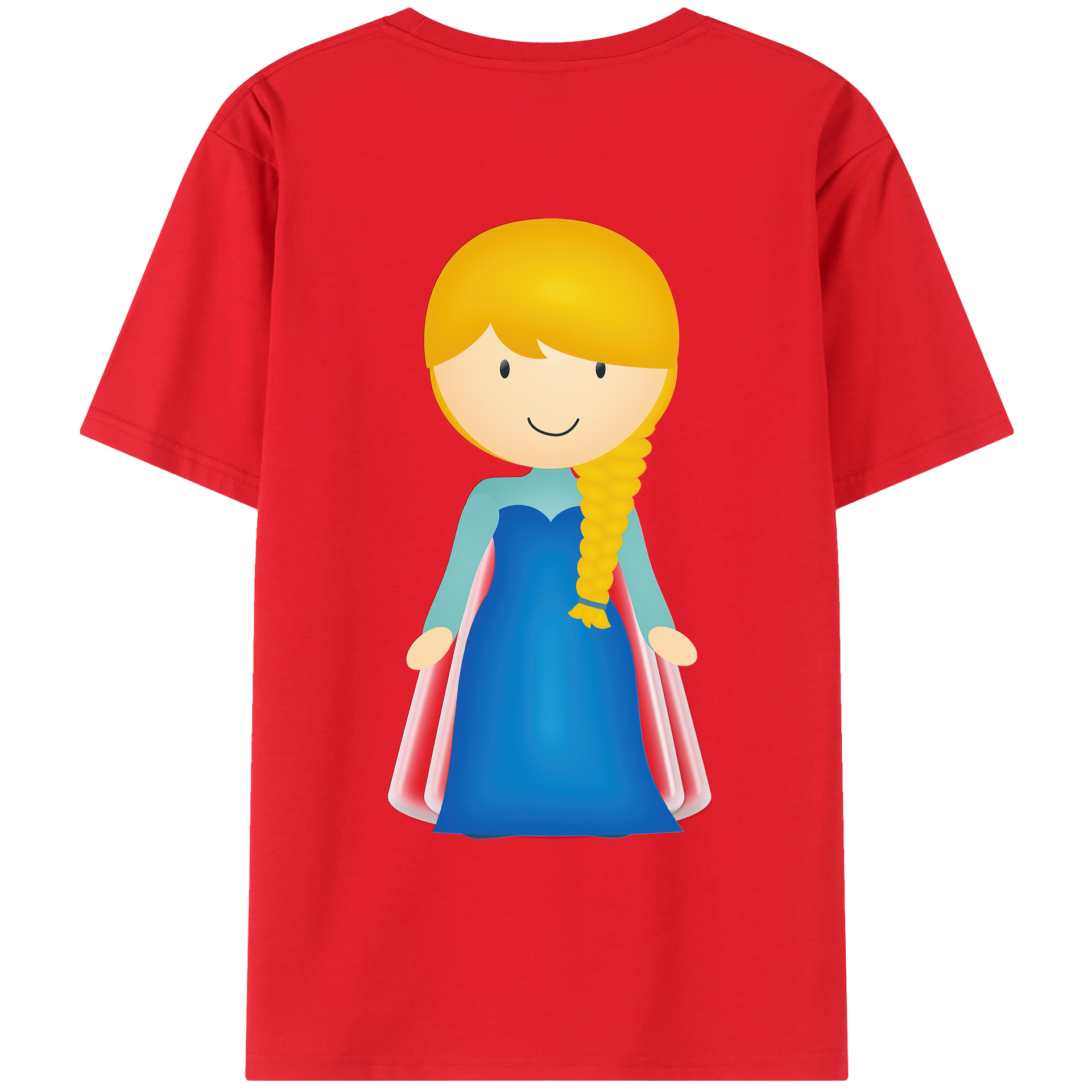 （画像用） アナと雪の女王 アンナ エルサ Frozen Anna Elsa 綿100％ メンズ半袖Tシャツ（バックプリント） 通気性