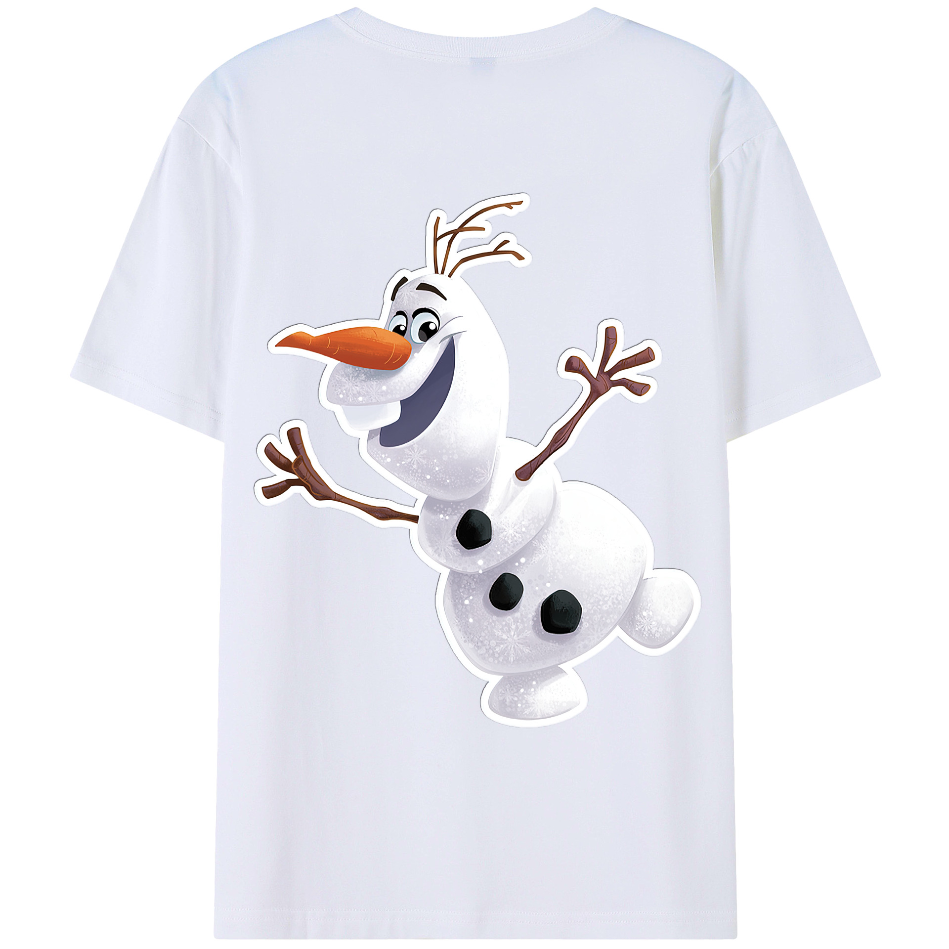 （画像用） アナと雪の女王 アンナ エルサ Frozen Anna Elsa 綿100％ メンズ半袖Tシャツ（バックプリント） 通気性