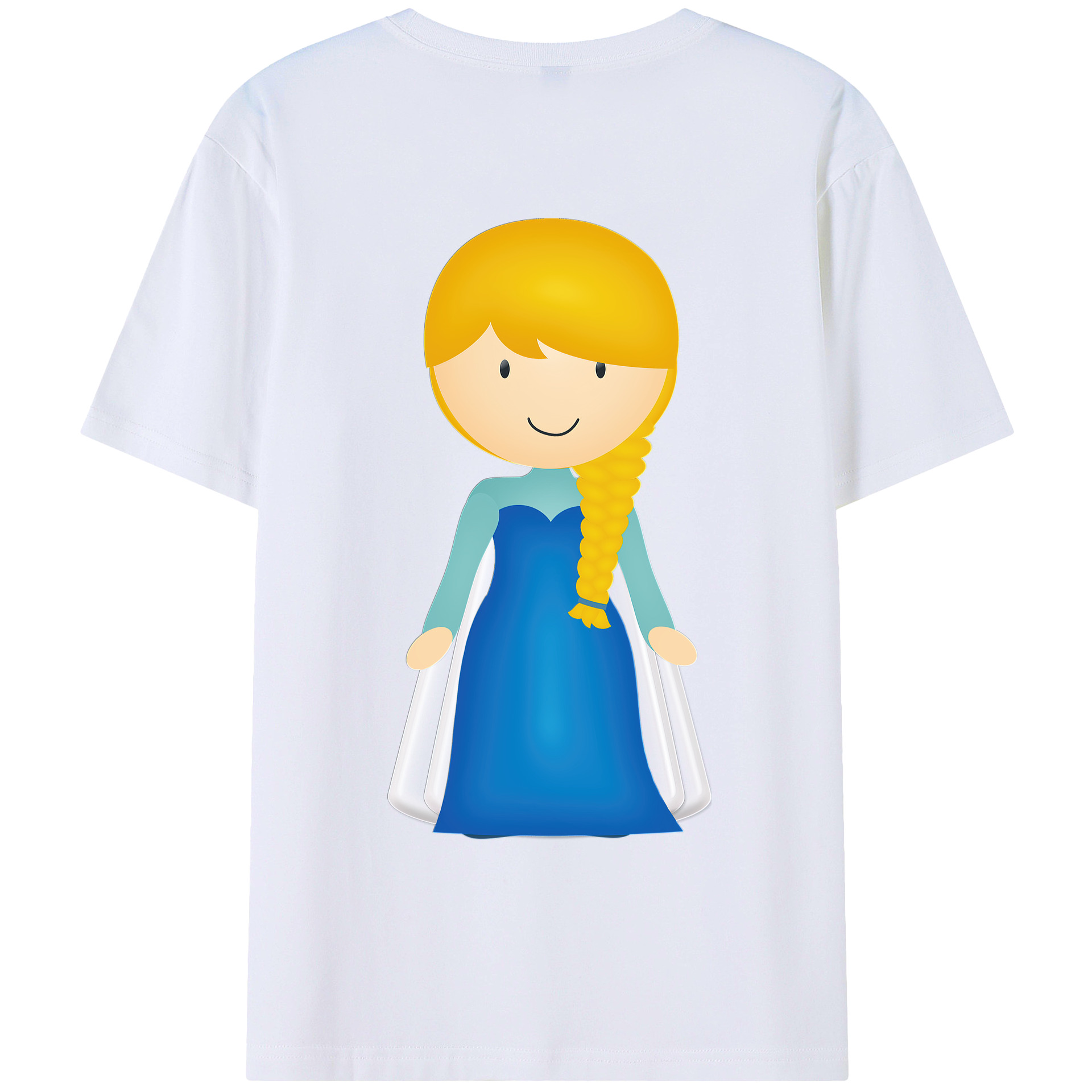 （画像用） アナと雪の女王 アンナ エルサ Frozen Anna Elsa 綿100％ メンズ半袖Tシャツ（バックプリント） 通気性