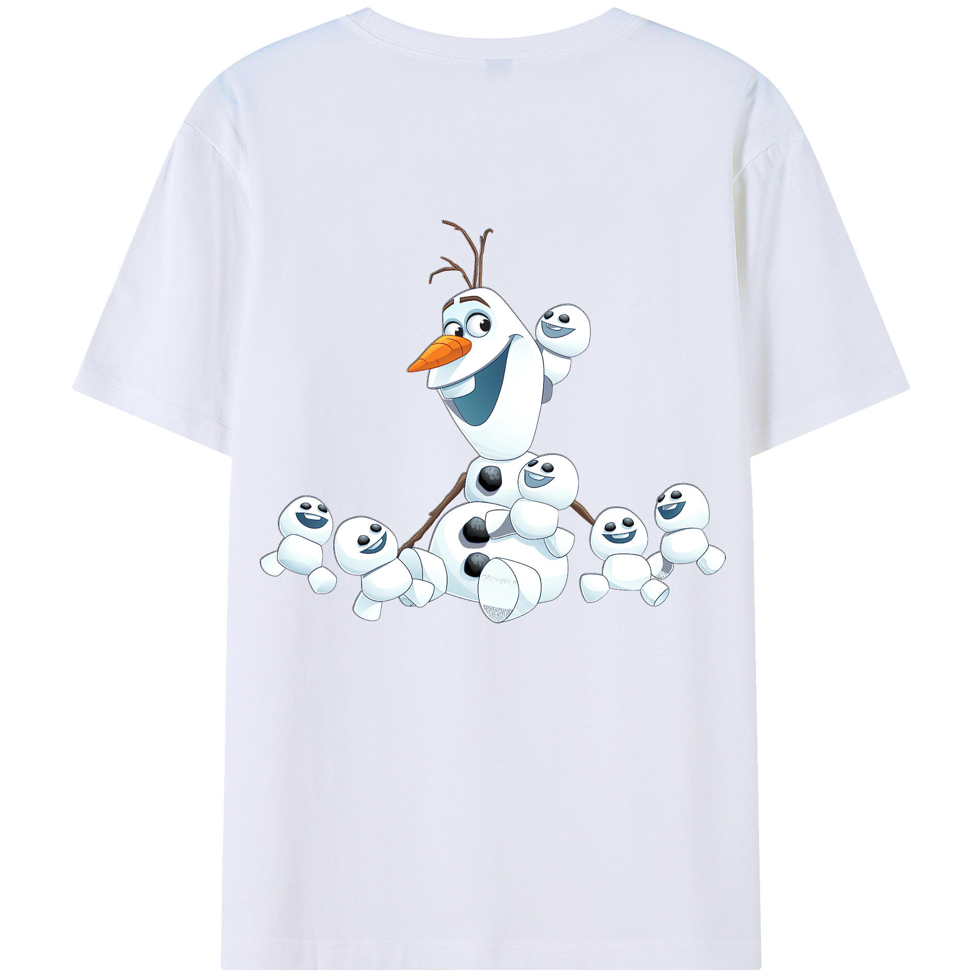 （画像用） アナと雪の女王 アンナ エルサ Frozen Anna Elsa 綿100％ メンズ半袖Tシャツ（バックプリント） 通気性