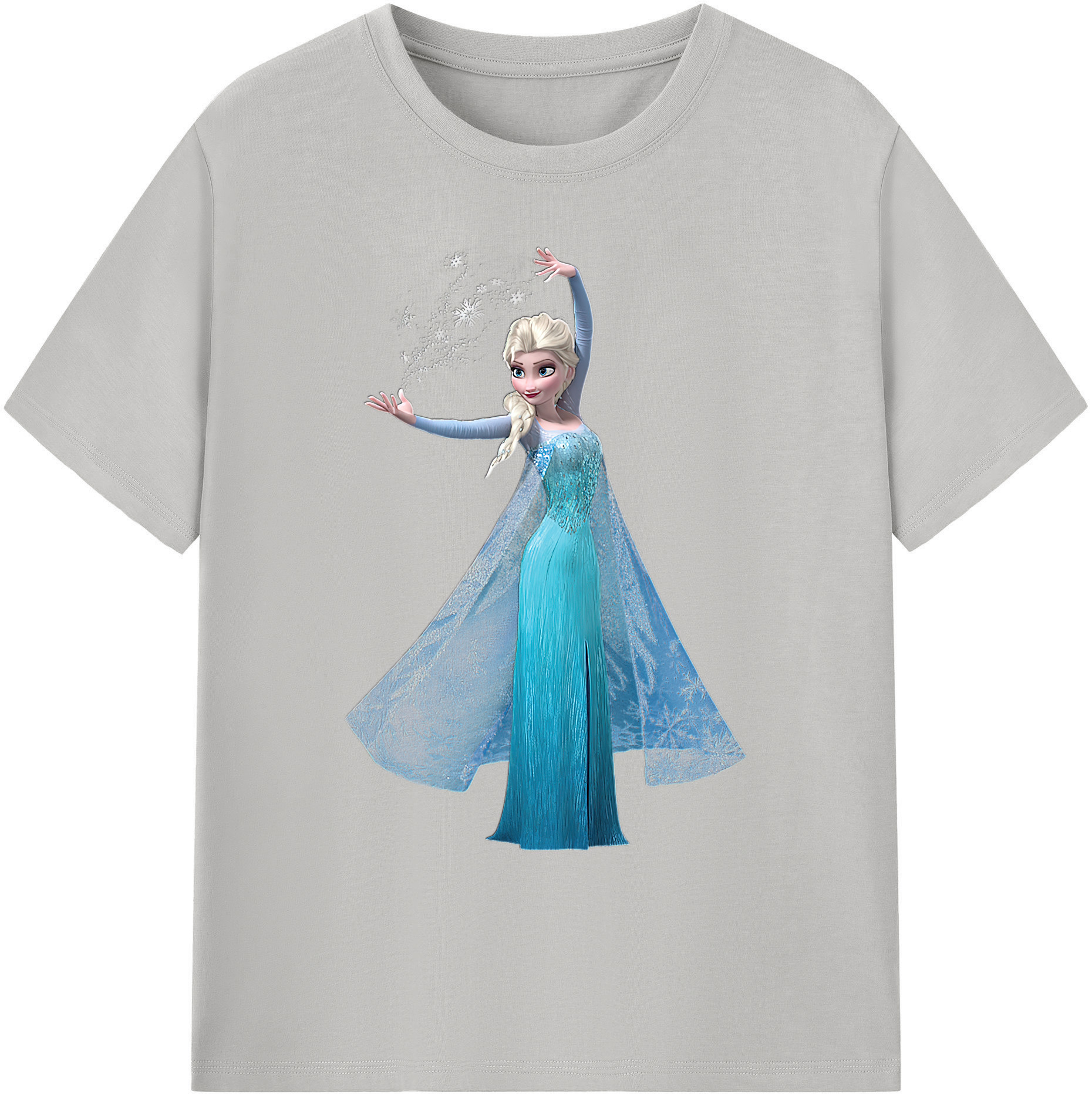 （画像用） アナと雪の女王 アンナ エルサ Frozen Anna Elsa 綿100％ メンズ半袖Tシャツ｜肌触りやわらか＆通気性
